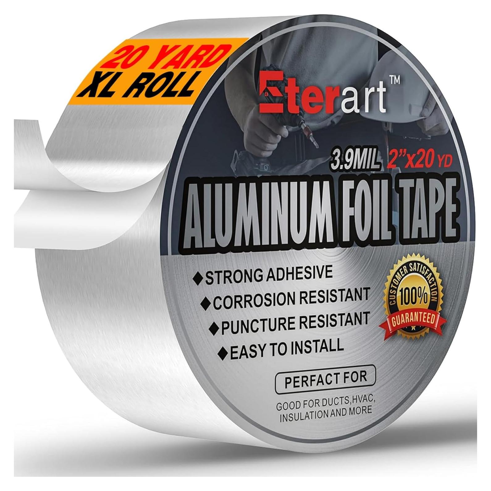 Cinta de Ducto de Aluminio Eterart 5 cm x 18.3 m Alta Temperatura