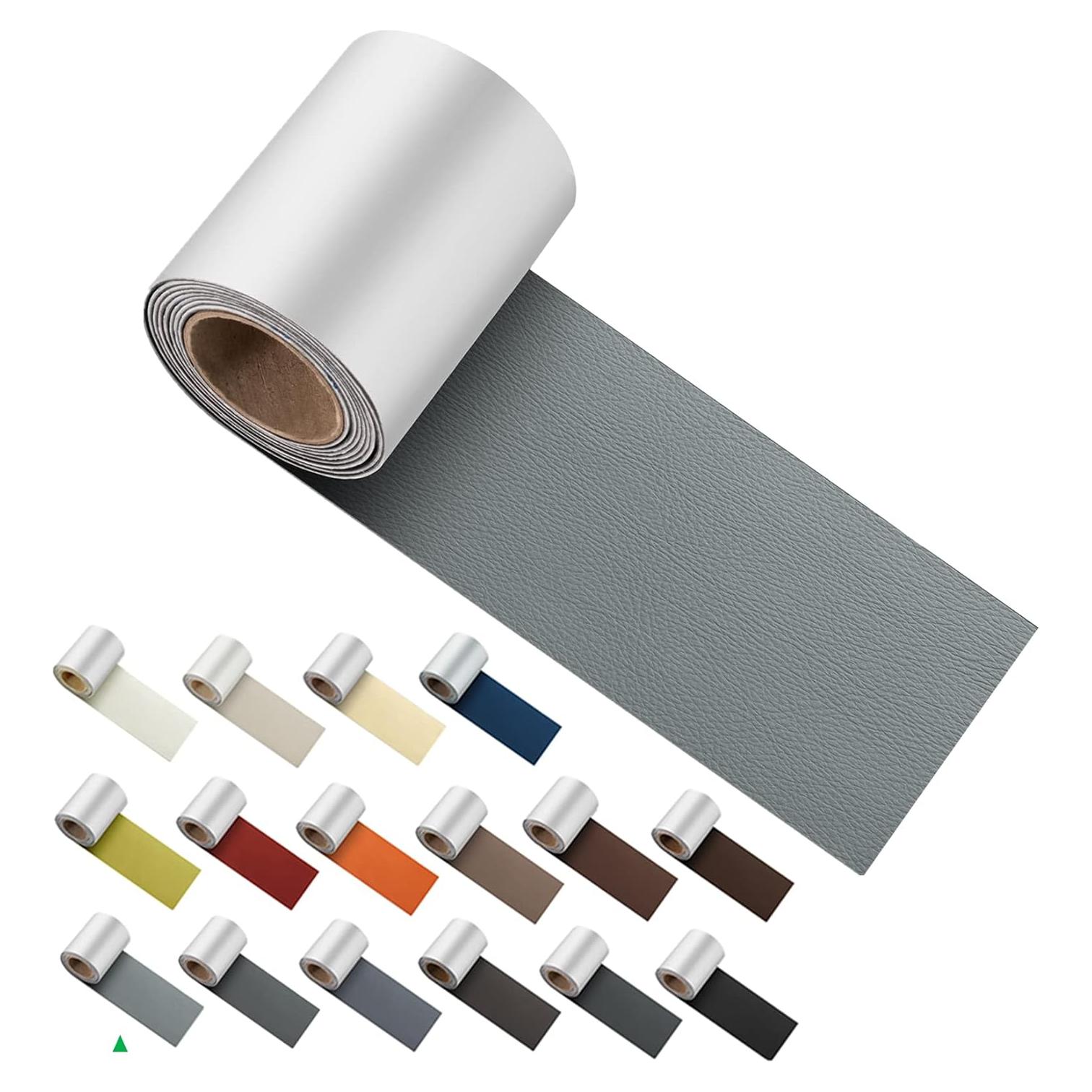 Cinta de Parcha de Cuero ILOFRI 7,62x152,4 cm Gris Claro