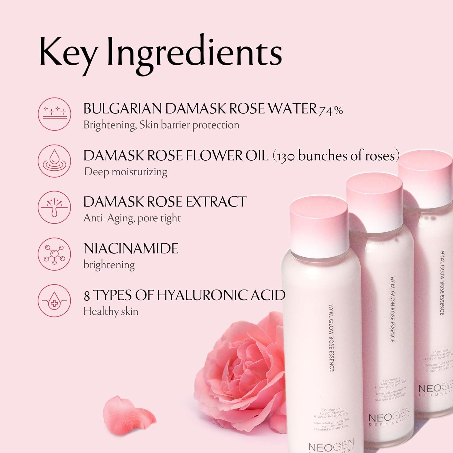 Esencia Hidratante DERMALOGY Neogen 160ml Rosa Damasco