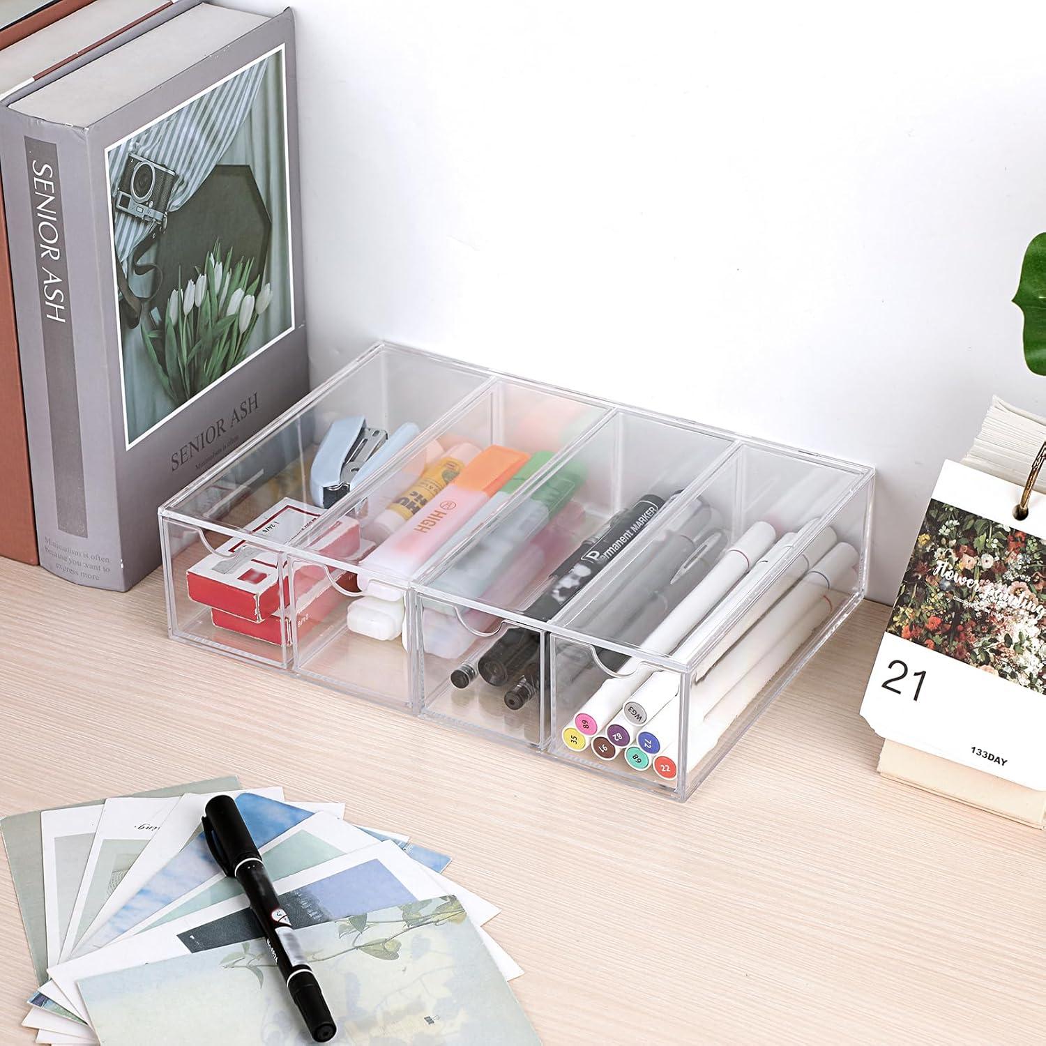 Organizador de Gafas Acrílico Hipiwe con 4 Cajones Extraíbles