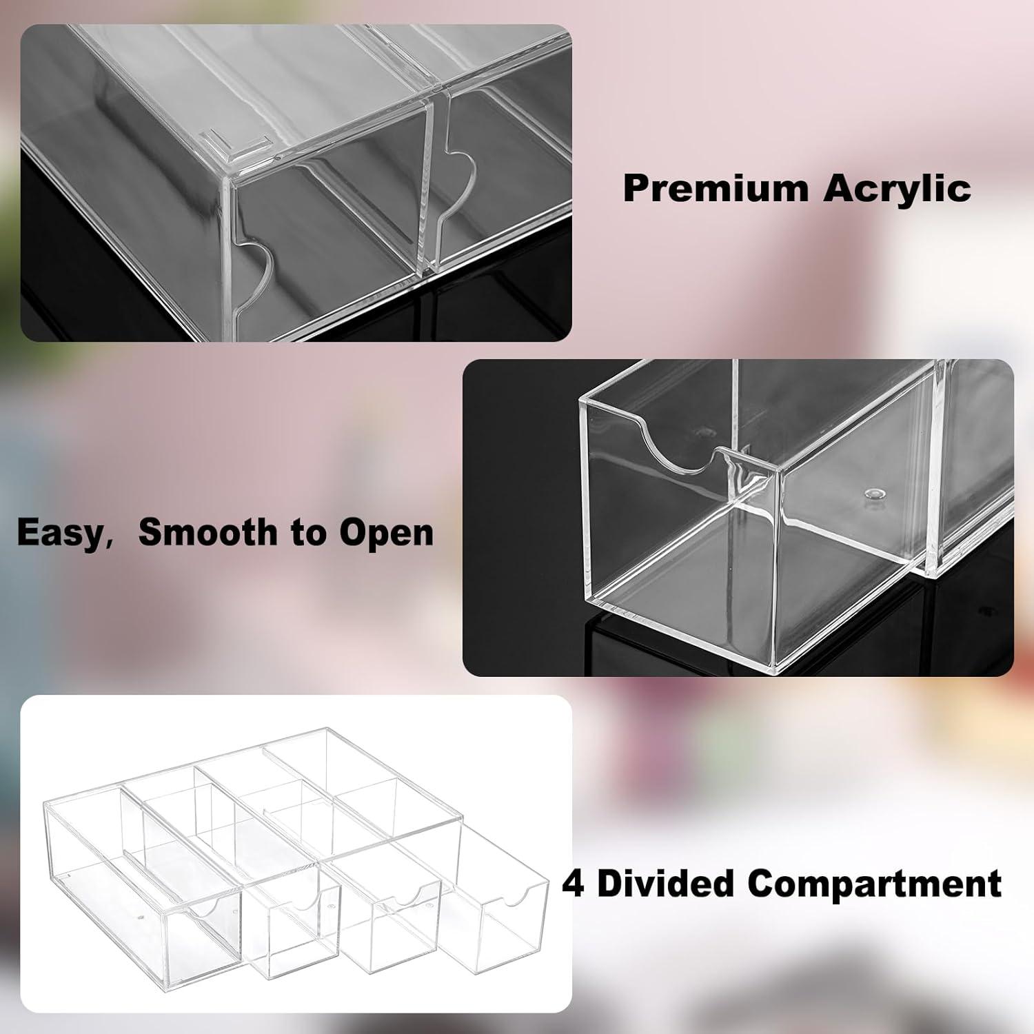 Organizador de Gafas Acrílico Hipiwe 2 Paquetes 17.5x6.6x24.6cm