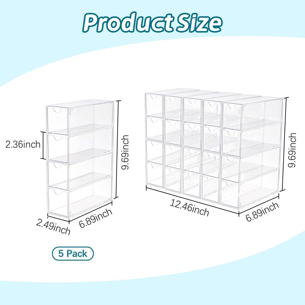 Organizador de Gafas de Sol Acrílico RETON 5 Sets 20 Cajones