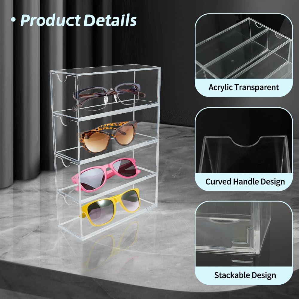 Organizador de Gafas de Sol Acrílico RETON 5 Sets 20 Cajones