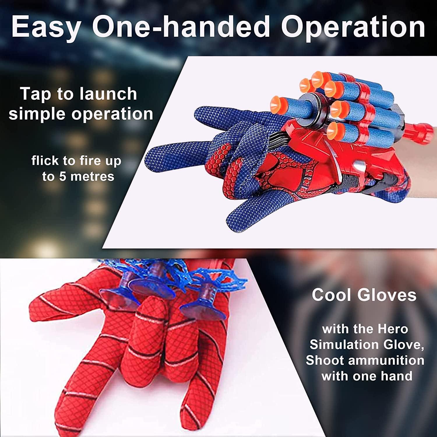 Juego Lanzador Telaraña Vinciph 2 Guantes 5 Balas Suaves