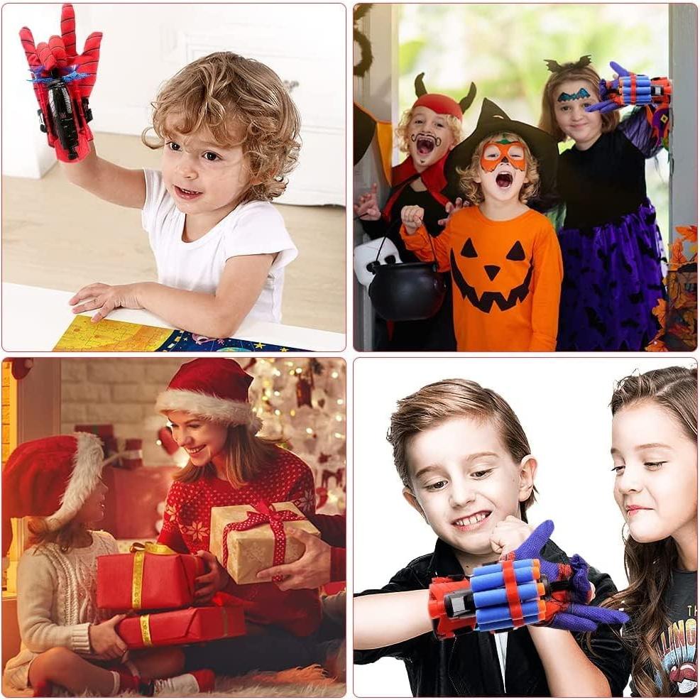 Juego Lanzador Telaraña Vinciph 2 Guantes 5 Balas Suaves