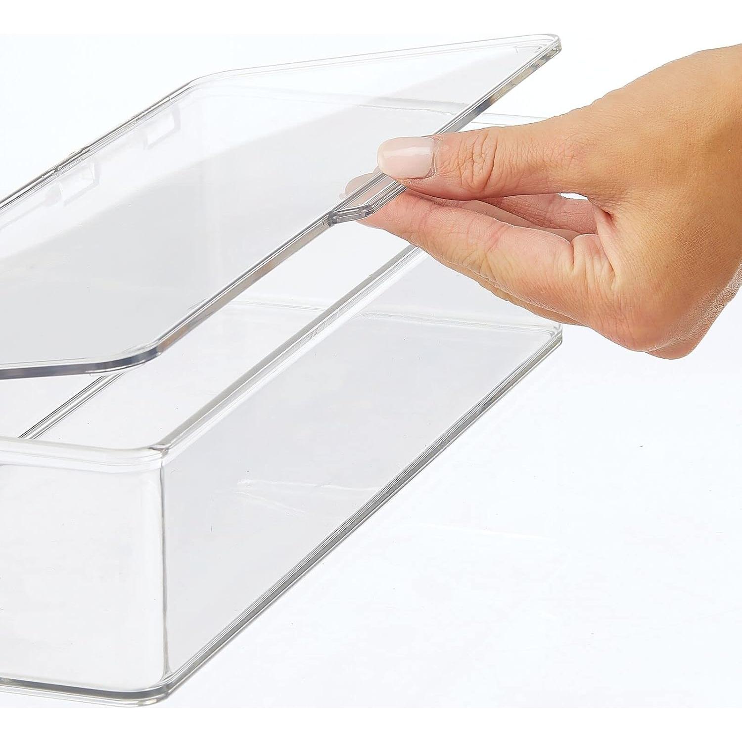 mDesign Organizador de Gafas Apilable 2 Piezas Rosa Claro