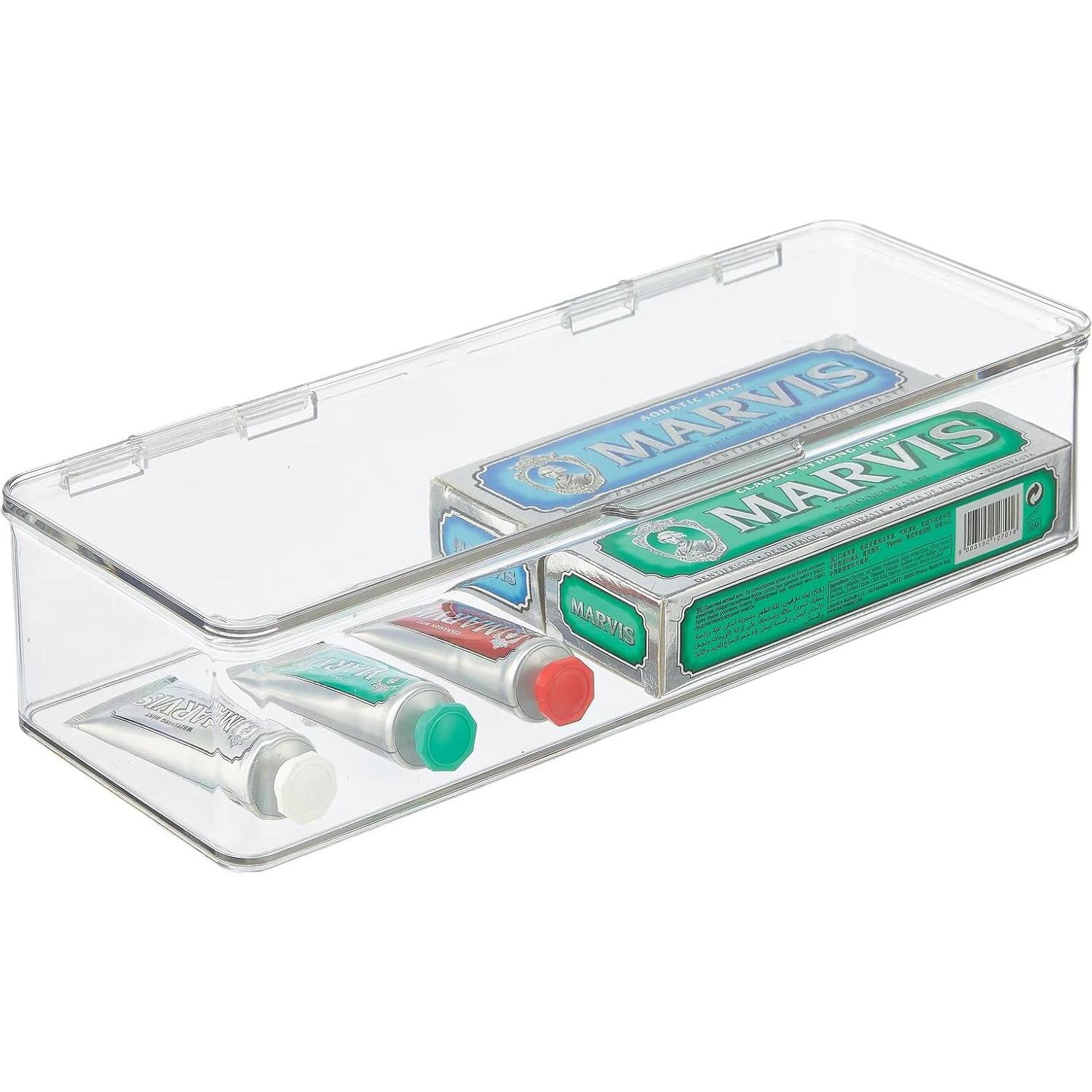 mDesign Organizador de Gafas Apilable 2 Piezas Rosa Claro