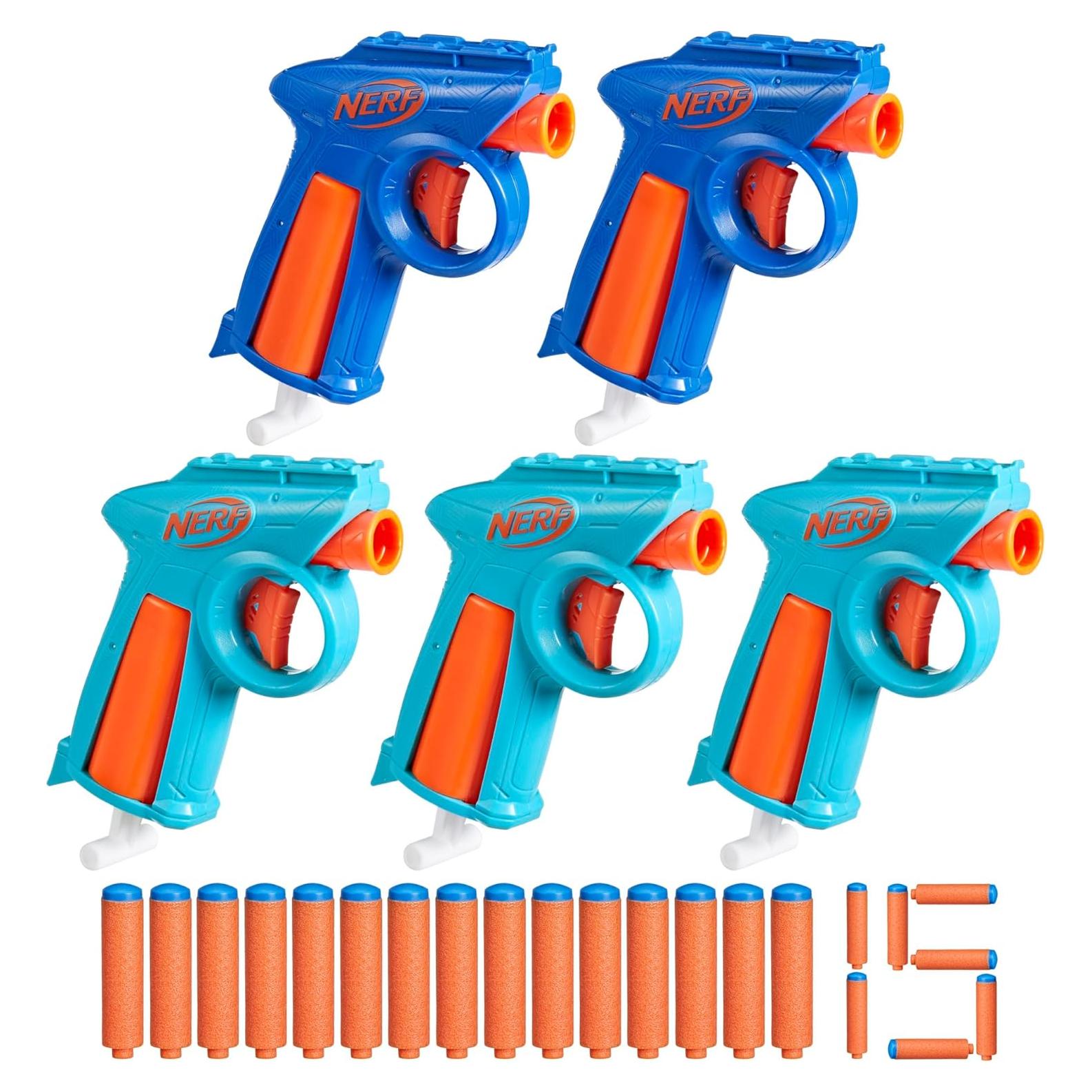 Paquete Fiesta Nerf N Series 5 Blasters 15 Dardos N1 8+