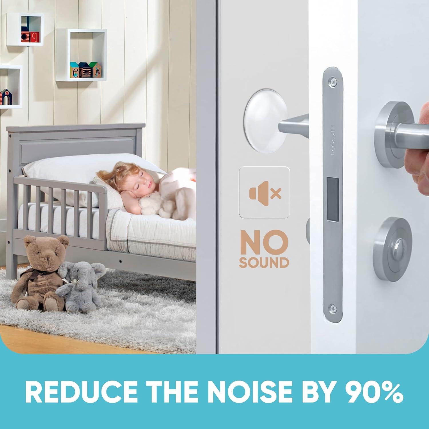 Tope de Pared y Puerta Más Fuerte 6 Piezas Goma Transparente