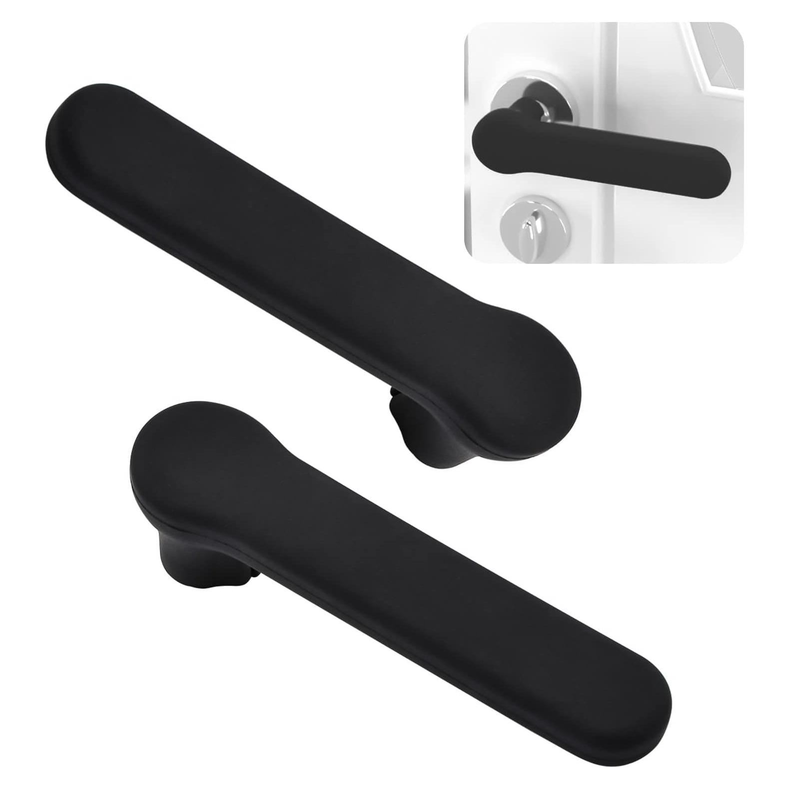 Cubiertas de Manijas de Puerta UFURMATE 2 Piezas Silicona Negra