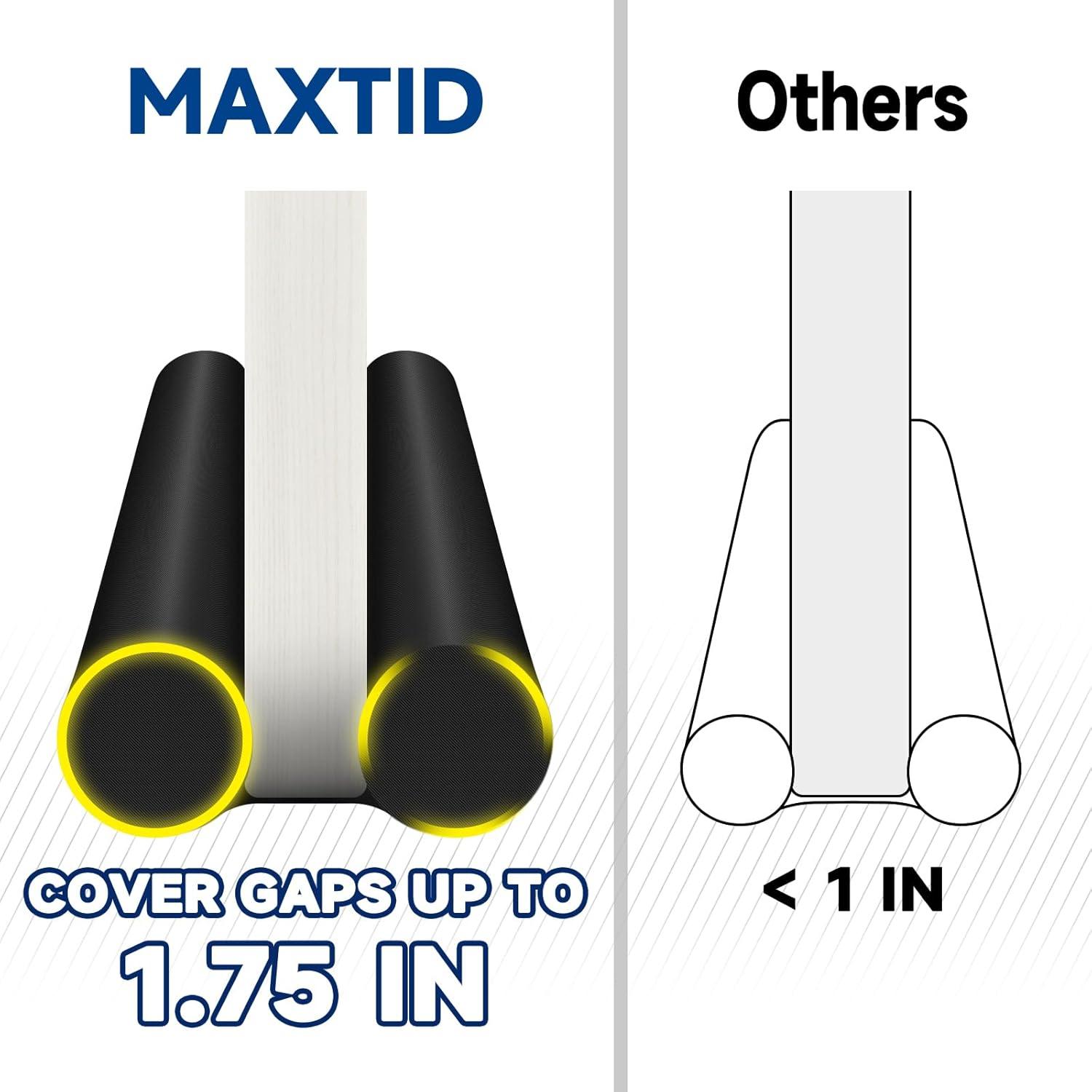 MAXTID Tapón de Draft Grande Negro 91,44 cm Ajustable