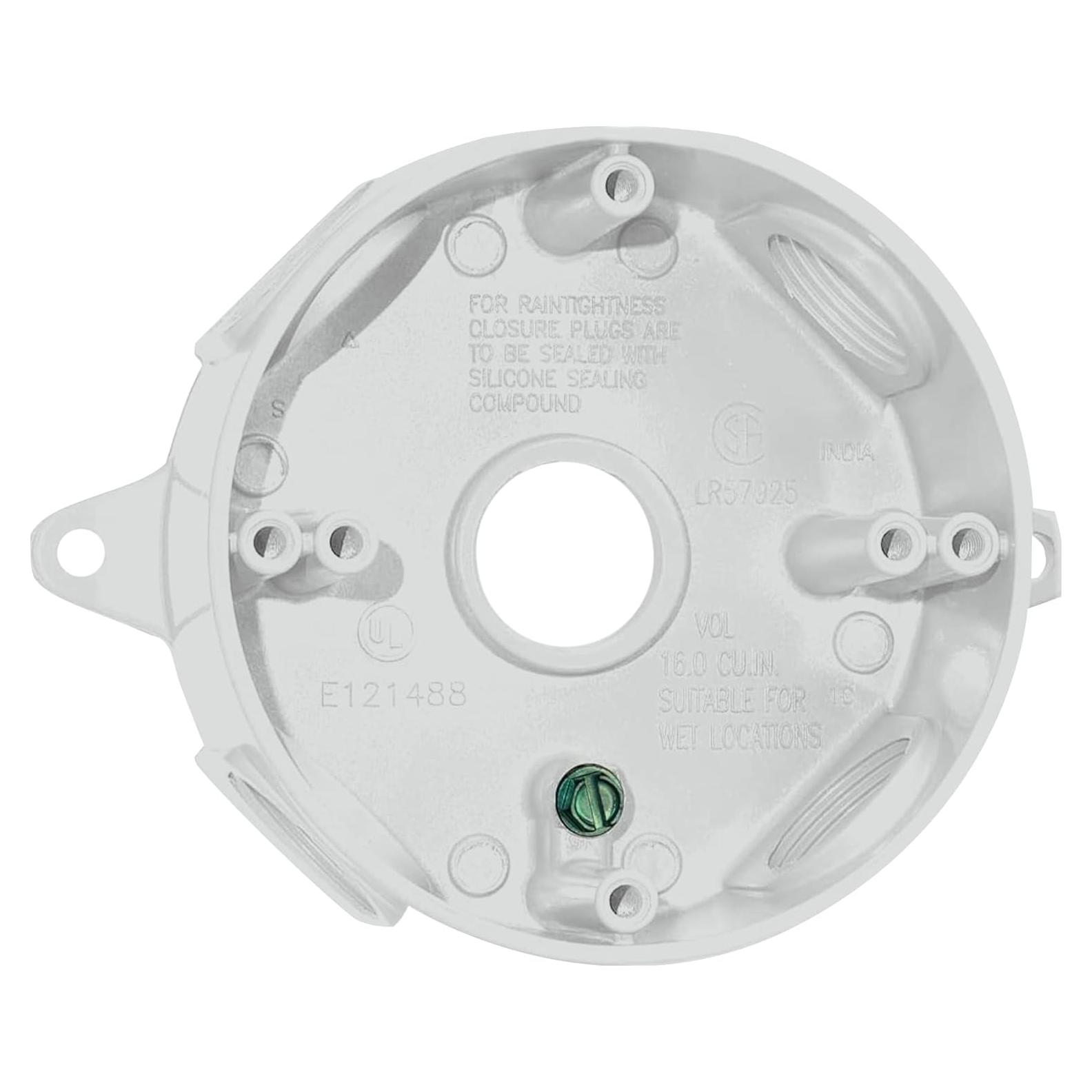 Caja Redonda 5 Agujeros 13.97 cm Sigma Electric 143854WH