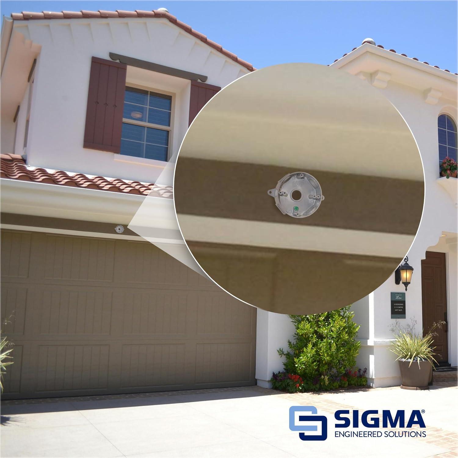 Caja Redonda 5 Agujeros Sigma Electric 143854 14 cm Gris