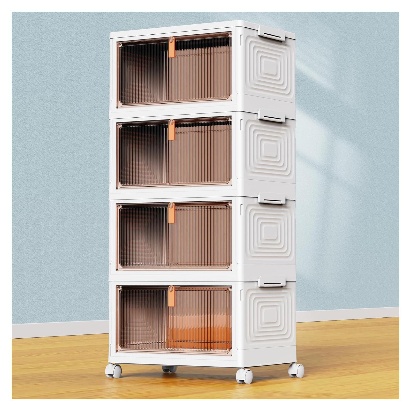 Contenedor de Almacenamiento YFXCVSL 4 Niveles 92QT Ruedas