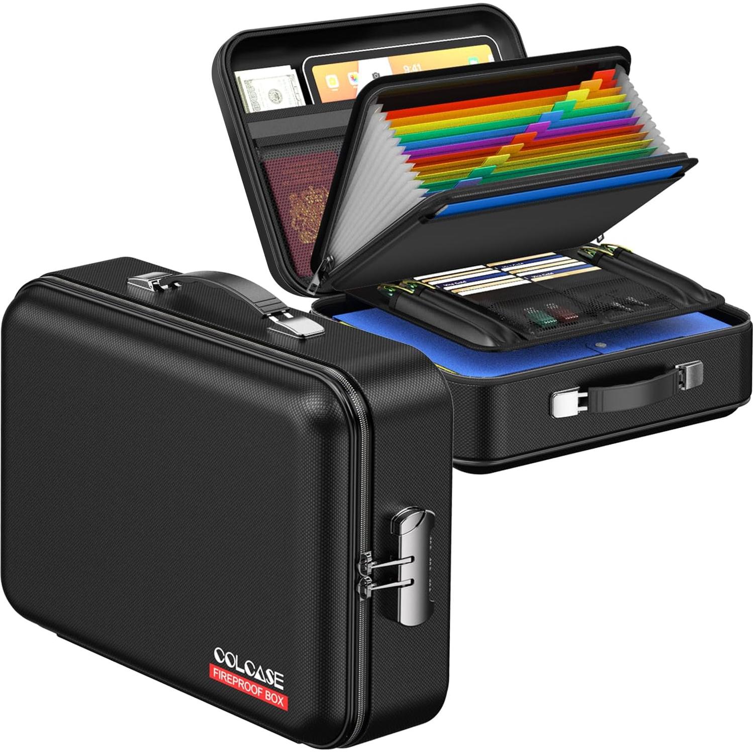 Caja de Documentos a Prueba de Fuego COLCASE 2.14 kg Negra