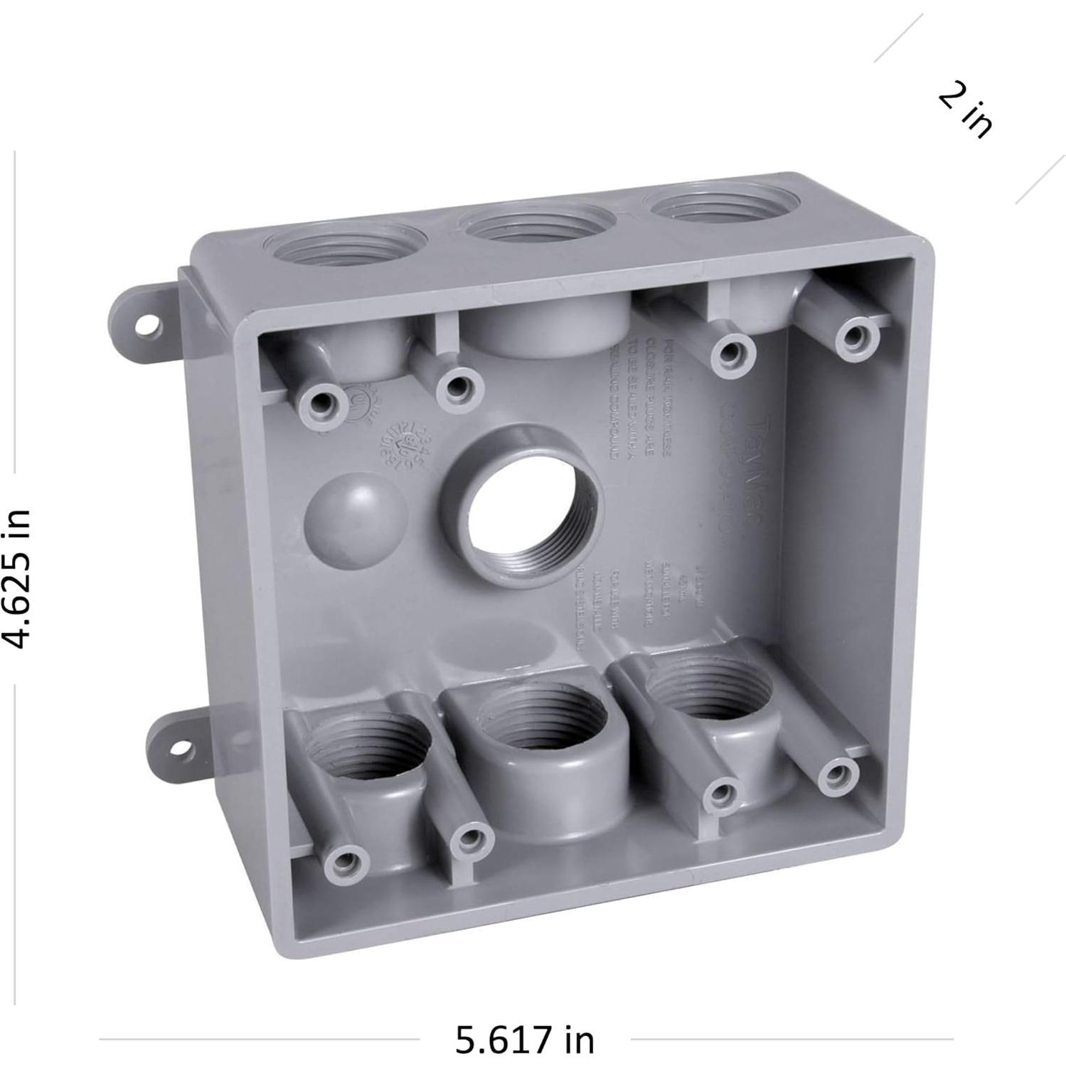 Caja a Prueba de Climas BELL PDB77550GY 2 Gangas 7 Salidas Gris