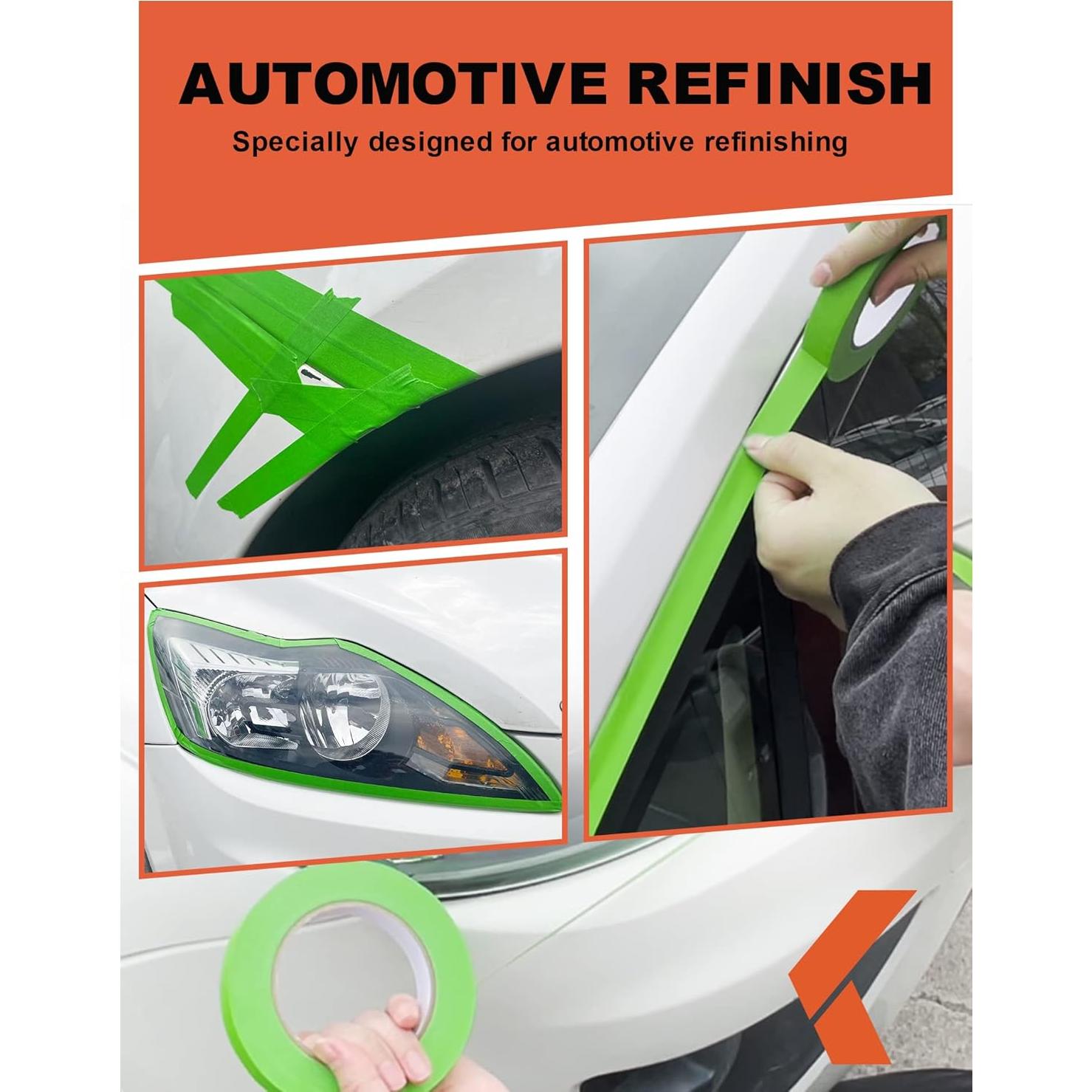 Cinta de Pintor KREFINISH Verde 1.8 cm x 54.86 m - 6 Rollos