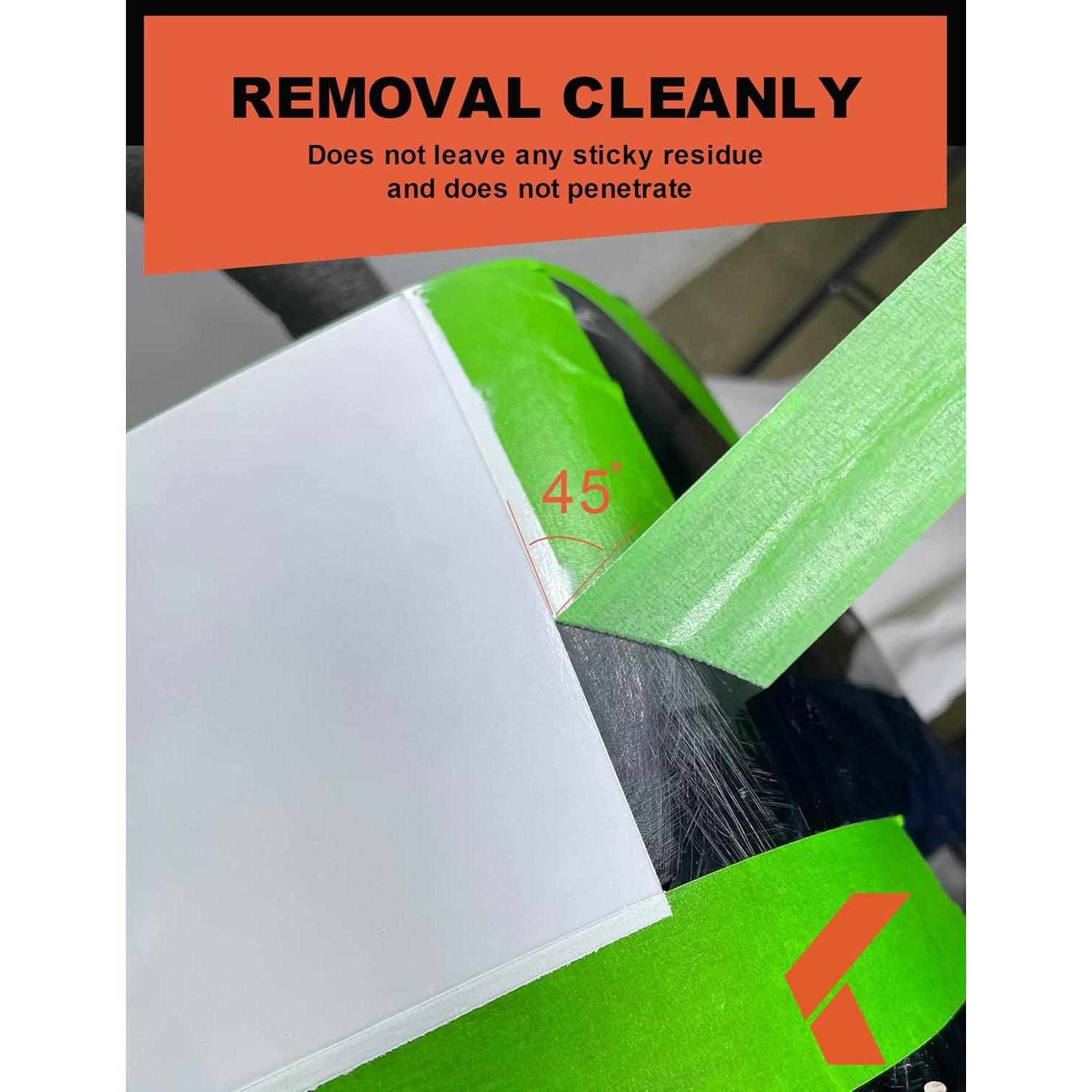 Cinta de Pintor KREFINISH Verde 1.8 cm x 54.86 m - 6 Rollos