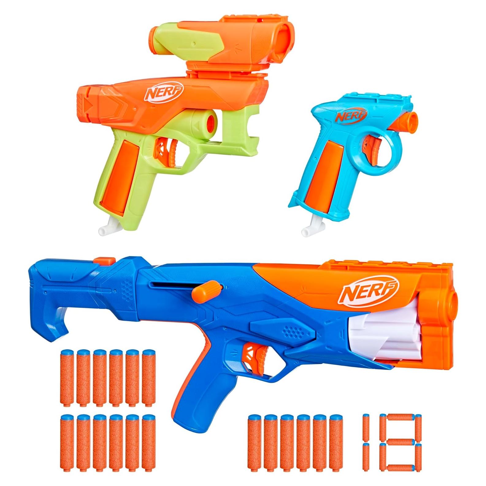 Paquete de Equipamiento Nerf N Series con 3 Blasters y 18 Dardos