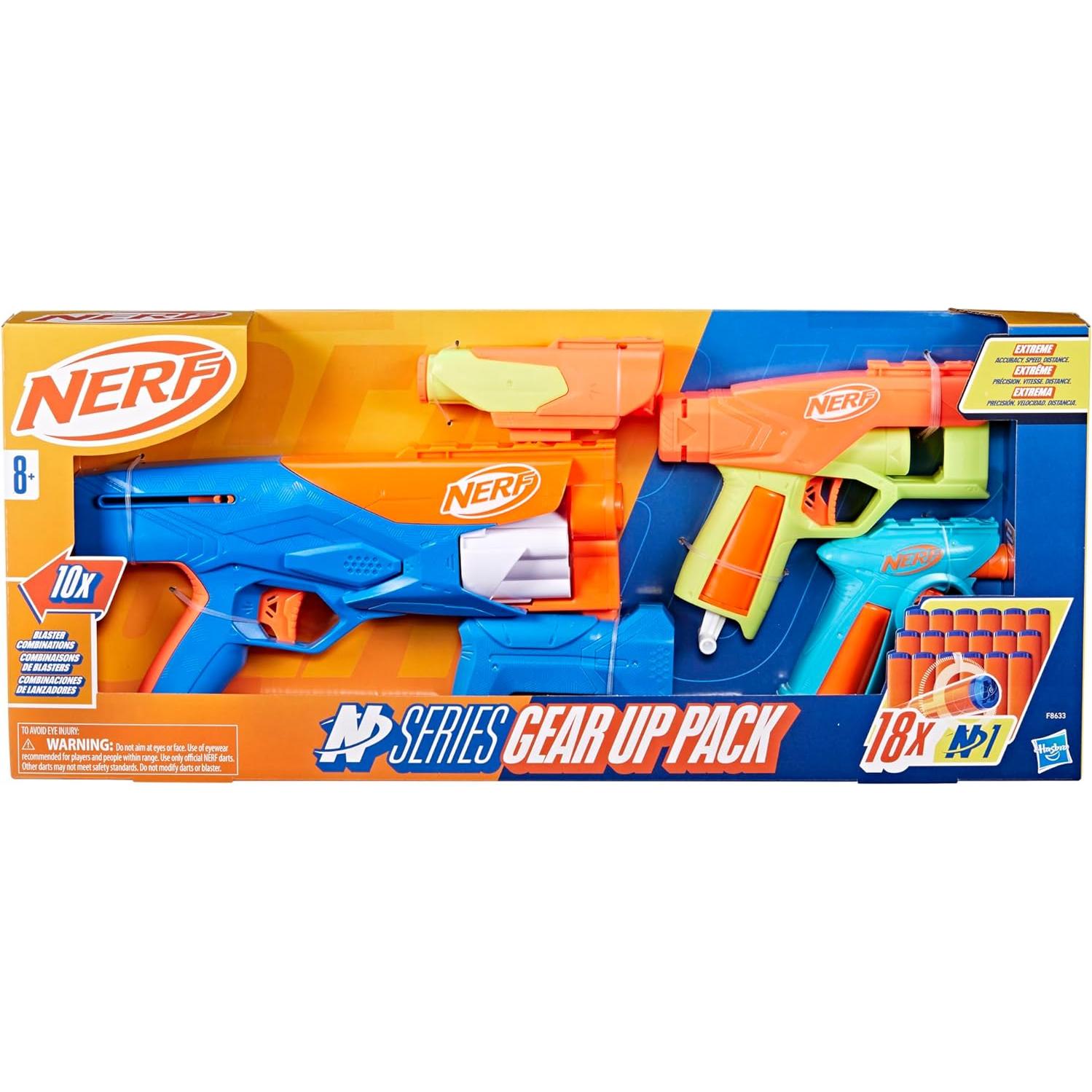 Paquete de Equipamiento Nerf N Series con 3 Blasters y 18 Dardos