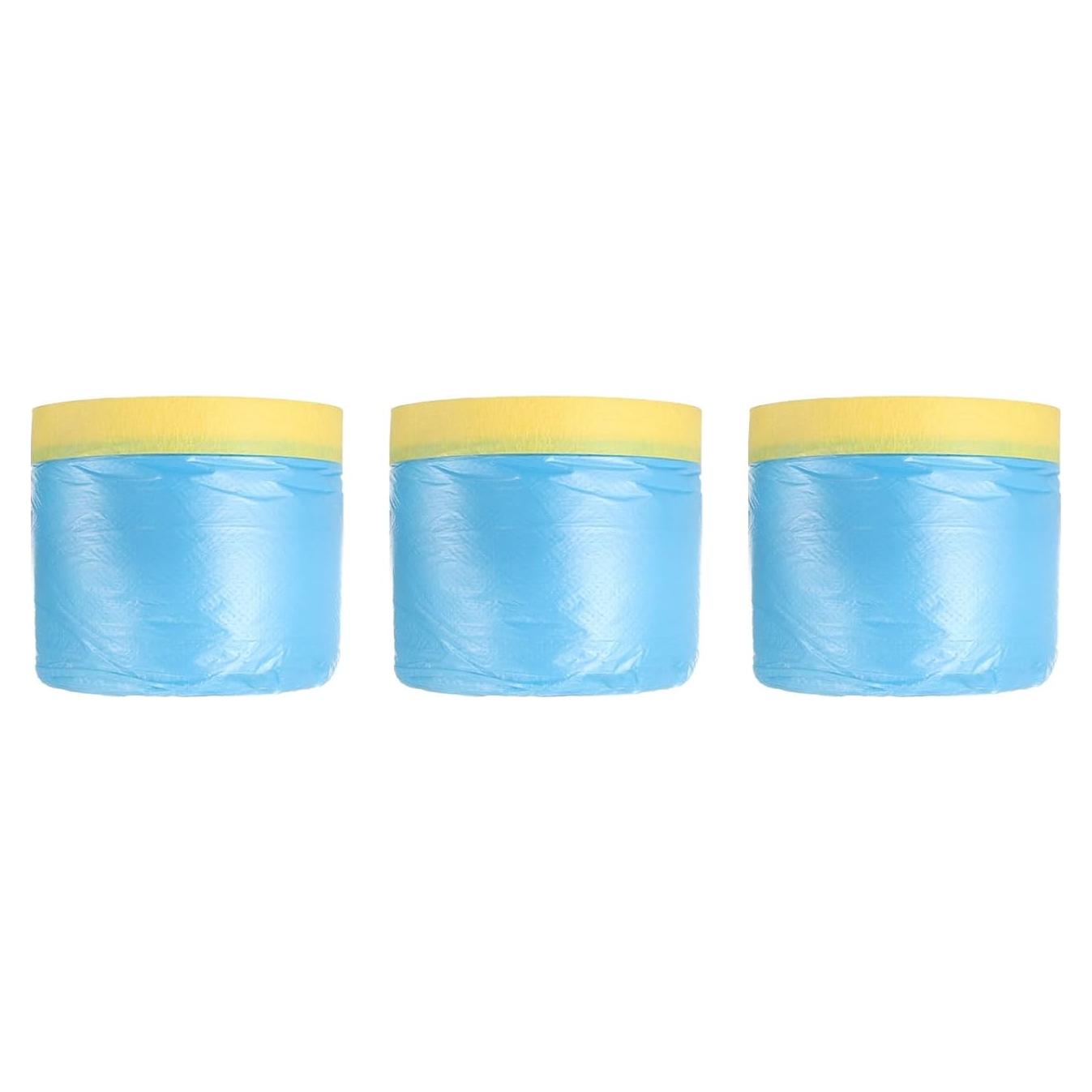Película de Enmascarar Pre-Cinta uxcell 0.55m x 25m Azul 3Pcs
