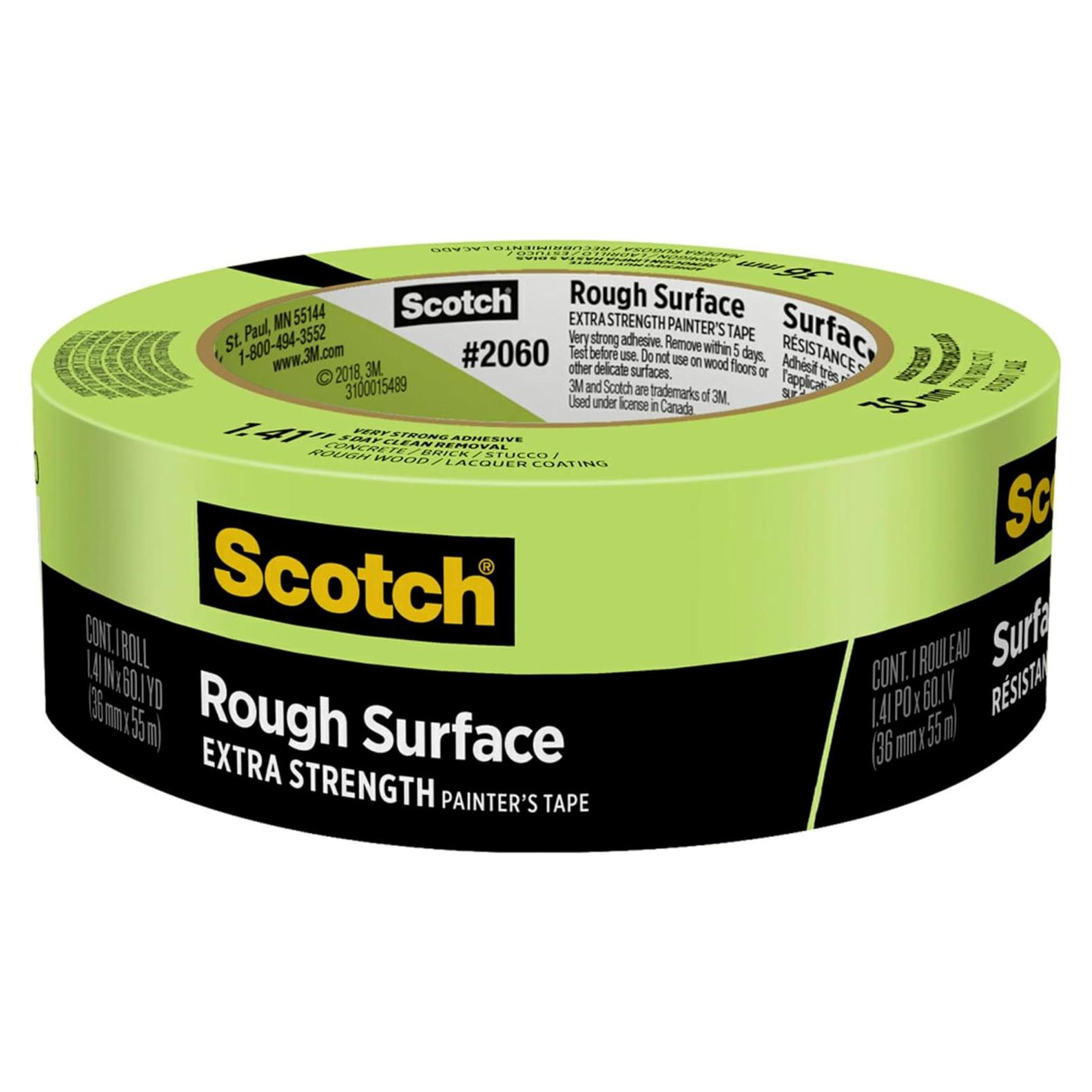 Cinta de Pintor Scotch Verde 1.41" x 55 m Superficie Rugosa
