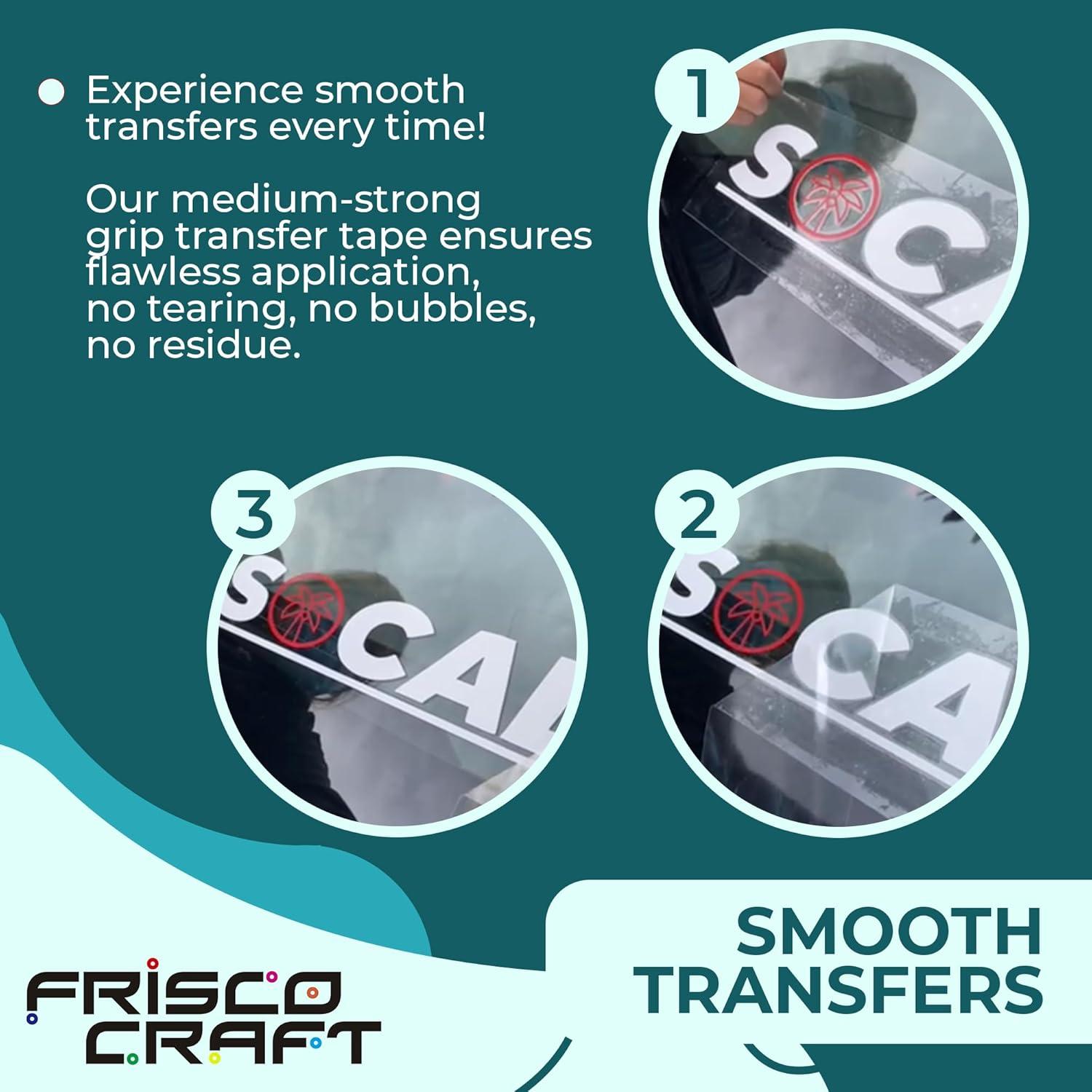 Cinta de Transferencia Vinilo Frisco Craft 30,48 cm x 15,24 m