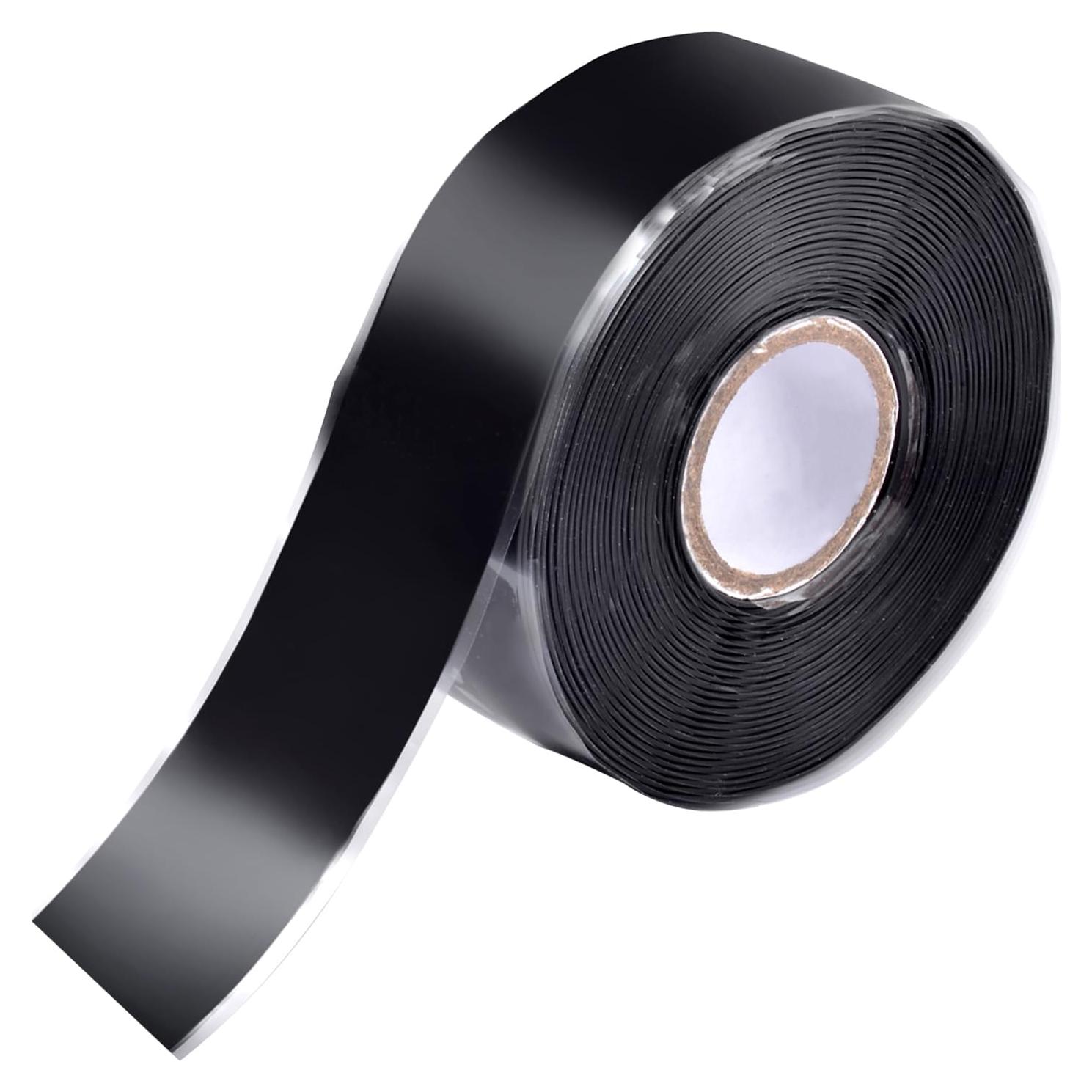 Cinta de Silicona Auto-fusionante PackYard 2.54cm x 5m Negra