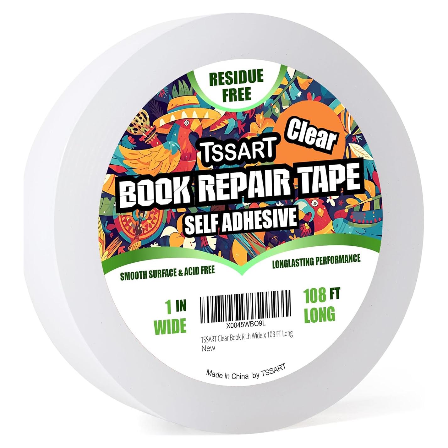 Cinta de Reparación de Libros TSSART 2,54 cm x 32,92 m