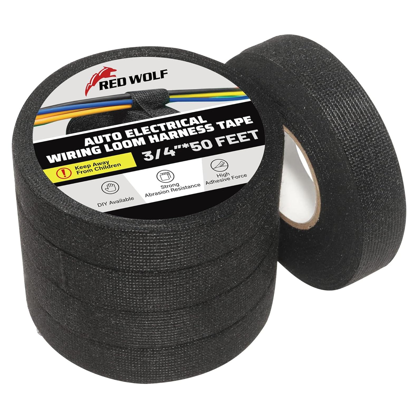 Cinta de tela autoadhesiva RED WOLF 3/4" x 50' - 5 rollos