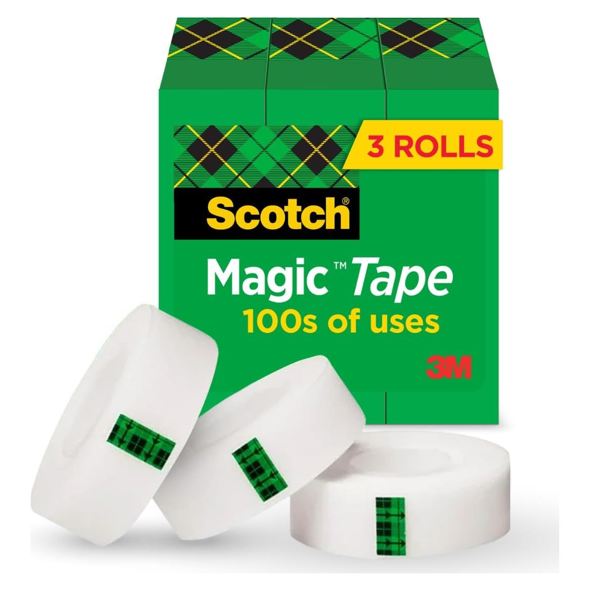 Cinta Mágica Scotch 3 Rollos 1,91 x 254 cm Invisible