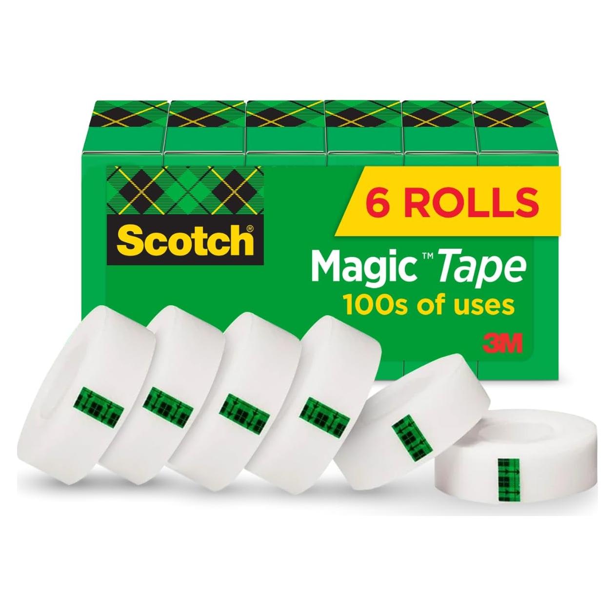 Cinta Mágica Scotch 6 Rollos 1,91 x 254 cm Invisible