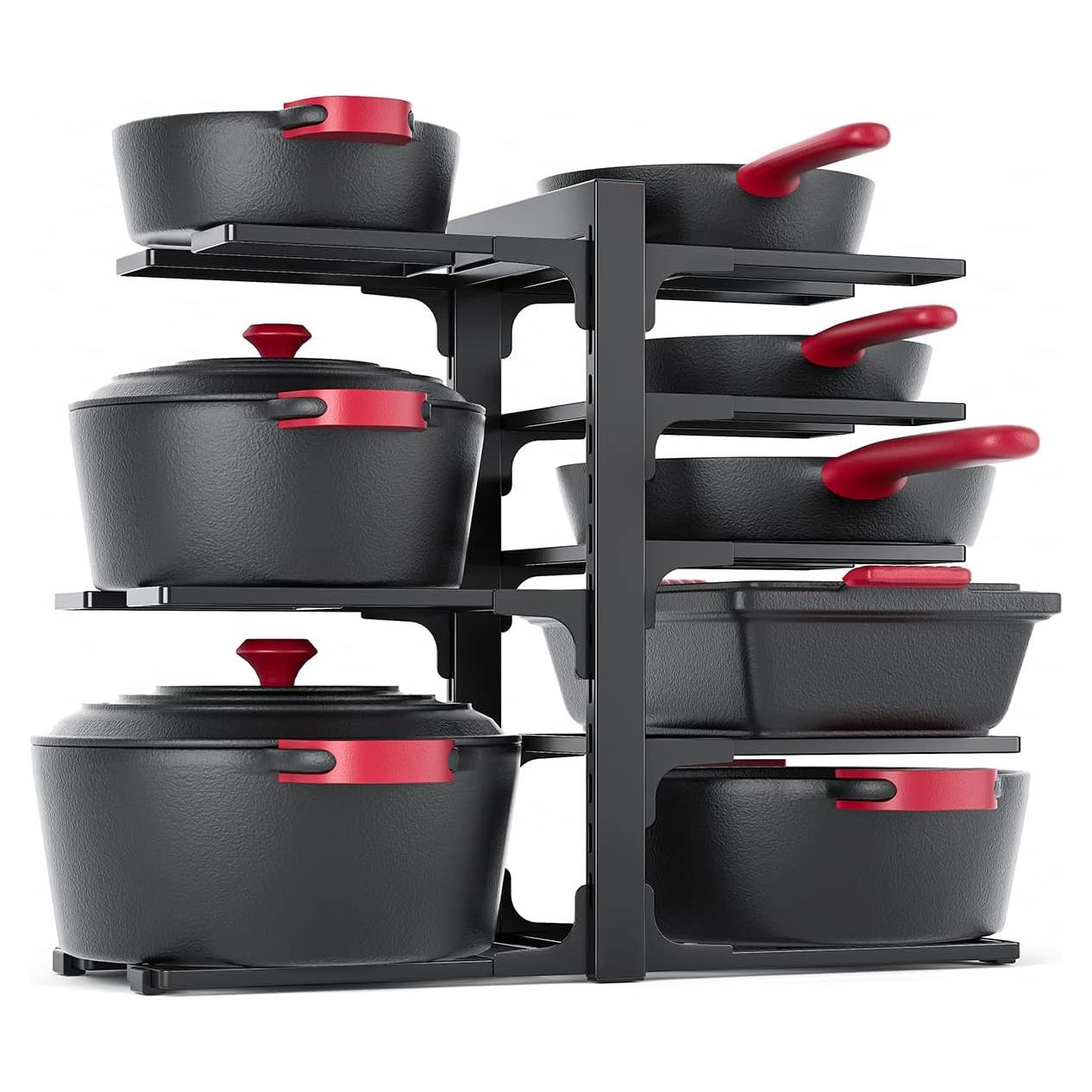 Estante Organizador de Sartenes MUDEELA 8 Niveles Ajustable