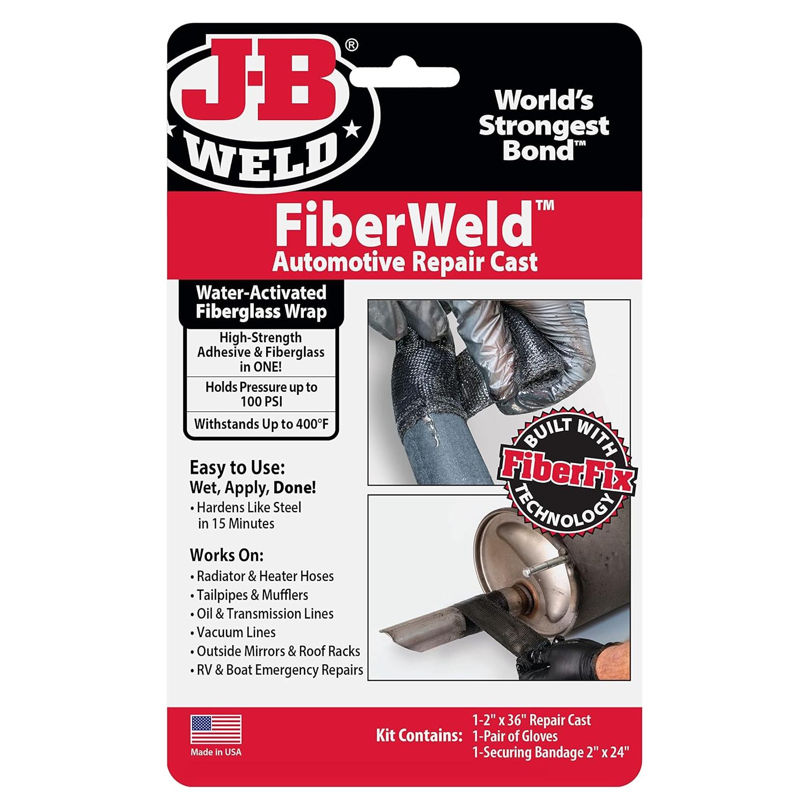 Kit de Reparación Automotriz J-B Weld FiberWeld 5.08x91.44 cm