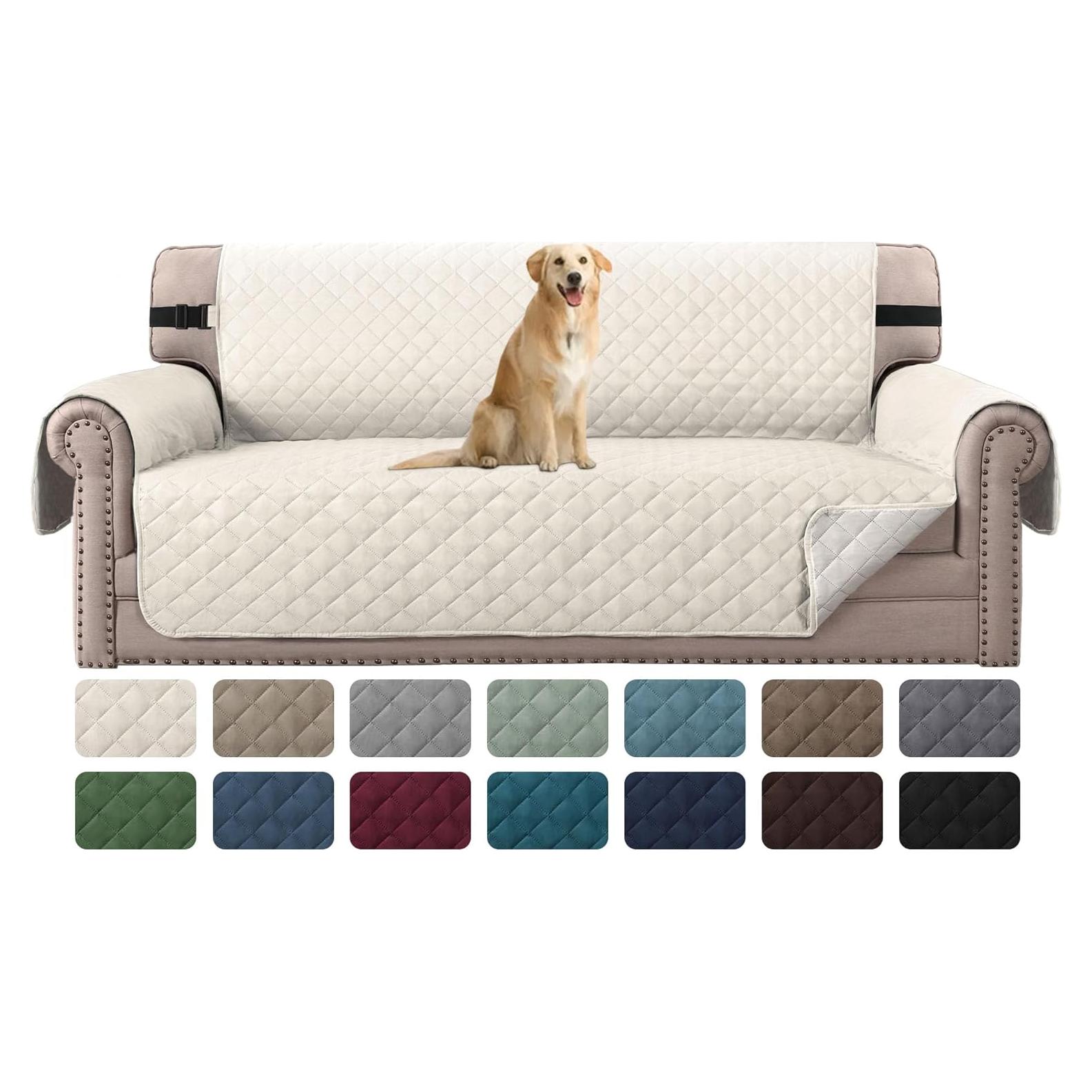 Funda Reversible para Sofá H.VERSAILTEX 3 Cojines Marfil/Beige