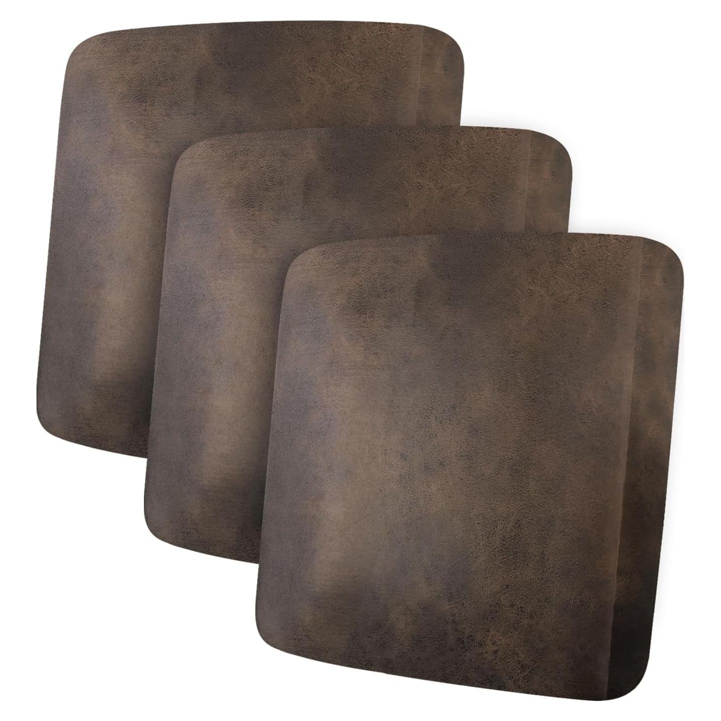 Fundas de cojín sofá 3 plazas ANARACHON marrón elástico