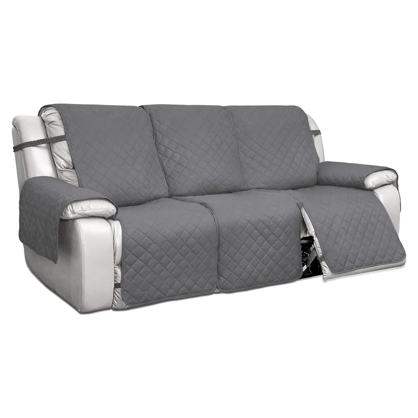Cubierta de Sofá Reclinable PureFit 3 Asientos Gris Claro