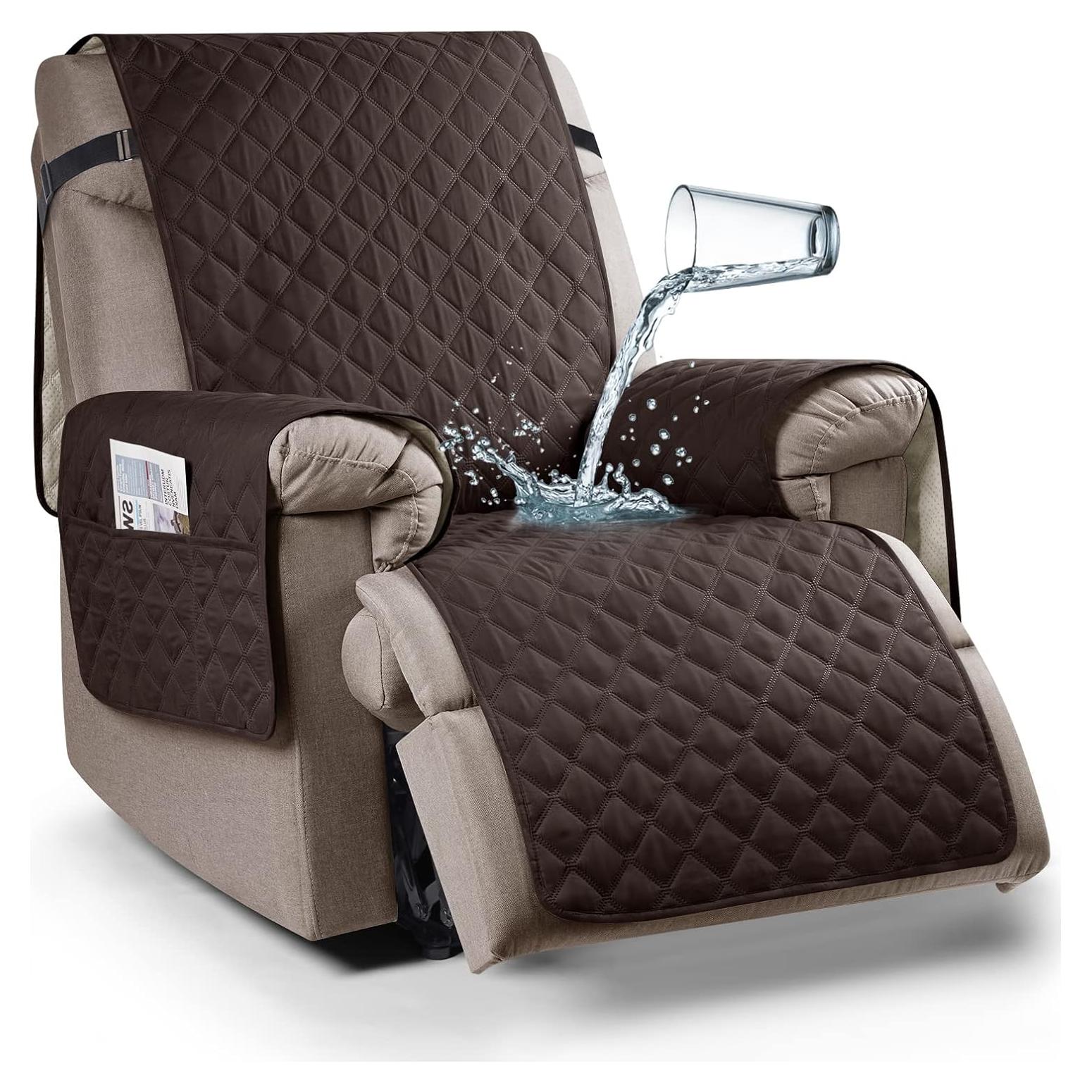 Funda Sillón Reclinable Ruaozz Impermeable 58 cm Chocolate