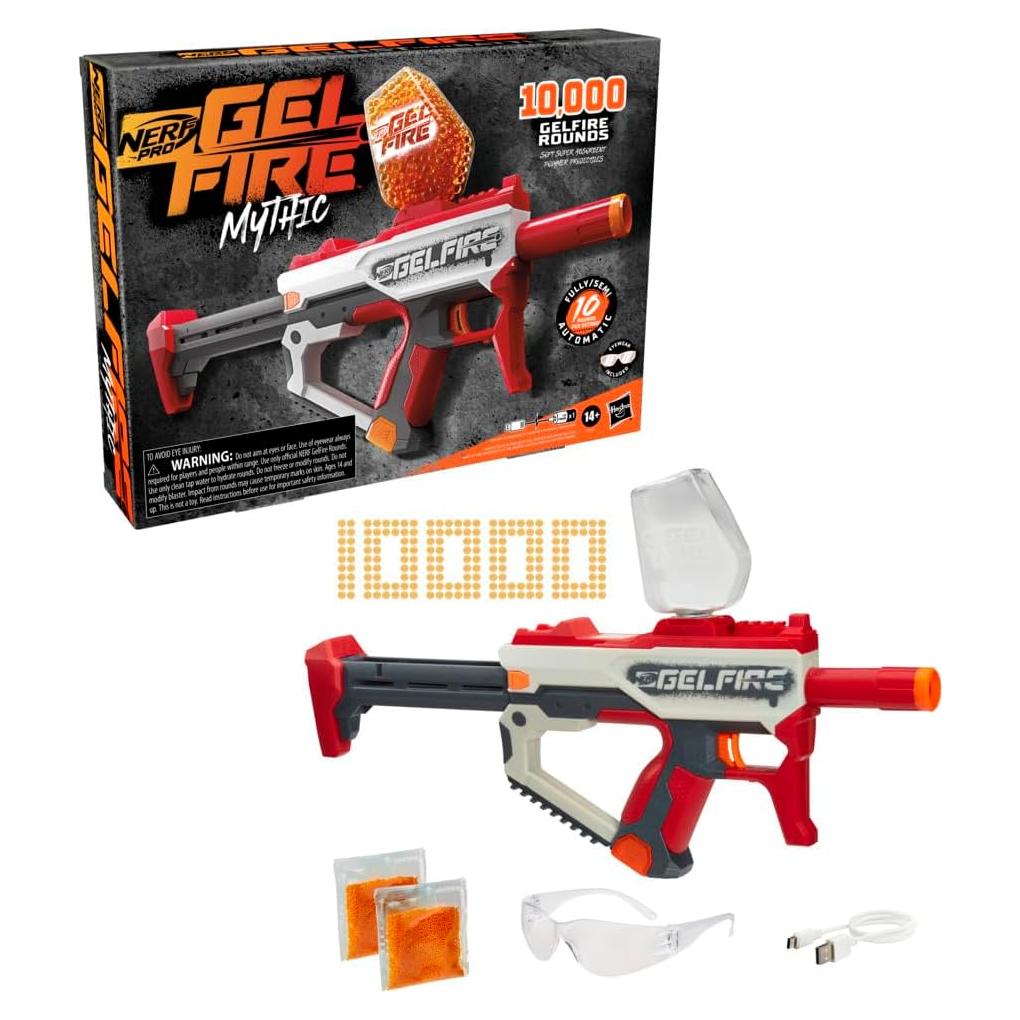 Nerf Pro Gelfire Mythic Blaster Automático 10,000 Balas