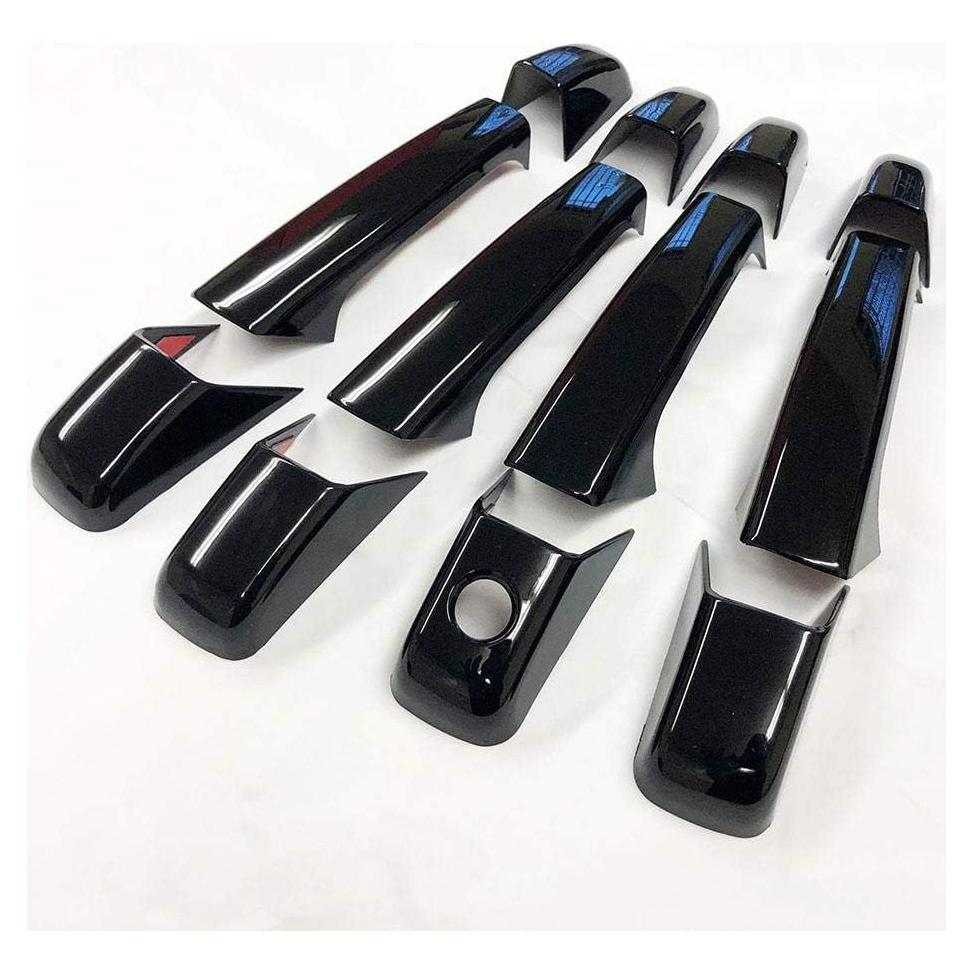 Cubiertas de Manijas de Puerta SIZVER 12pcs Negro Brillante