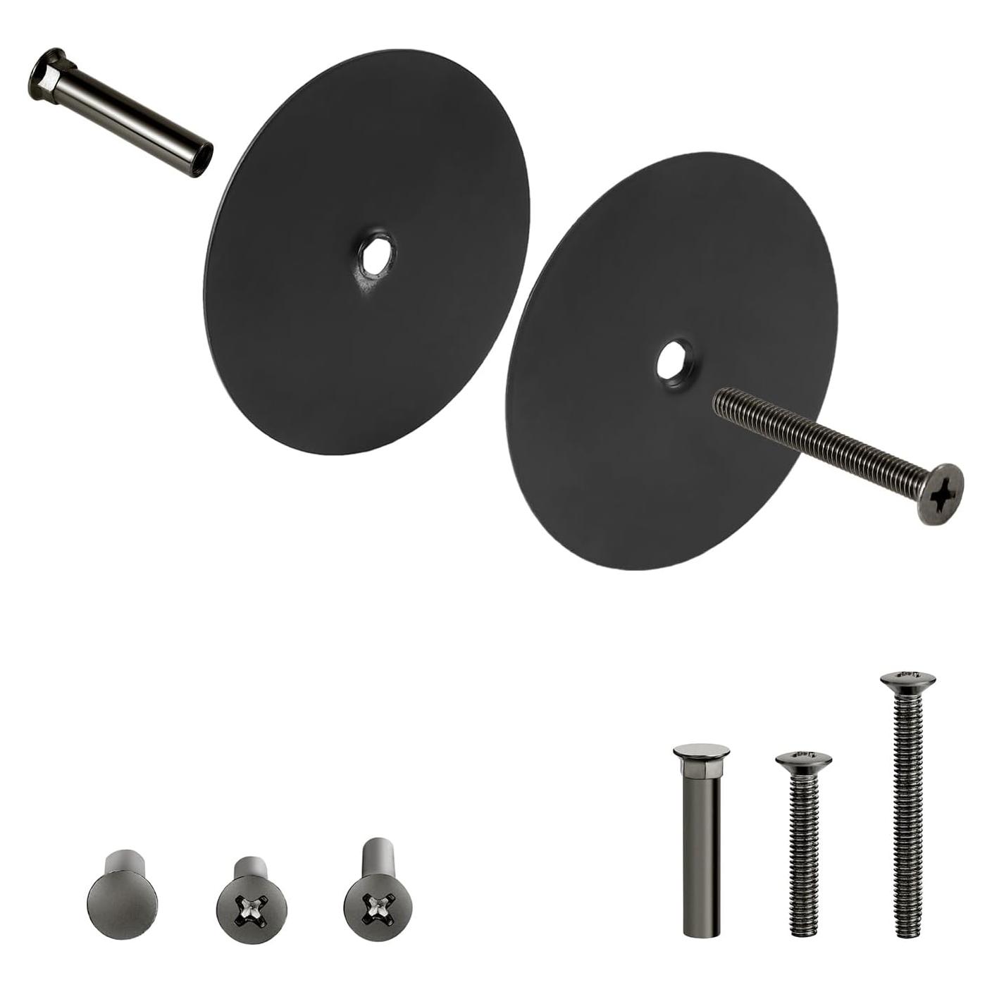 Placa de Cubierta Agujero Puerta Naubea 2.5" Negro Mate