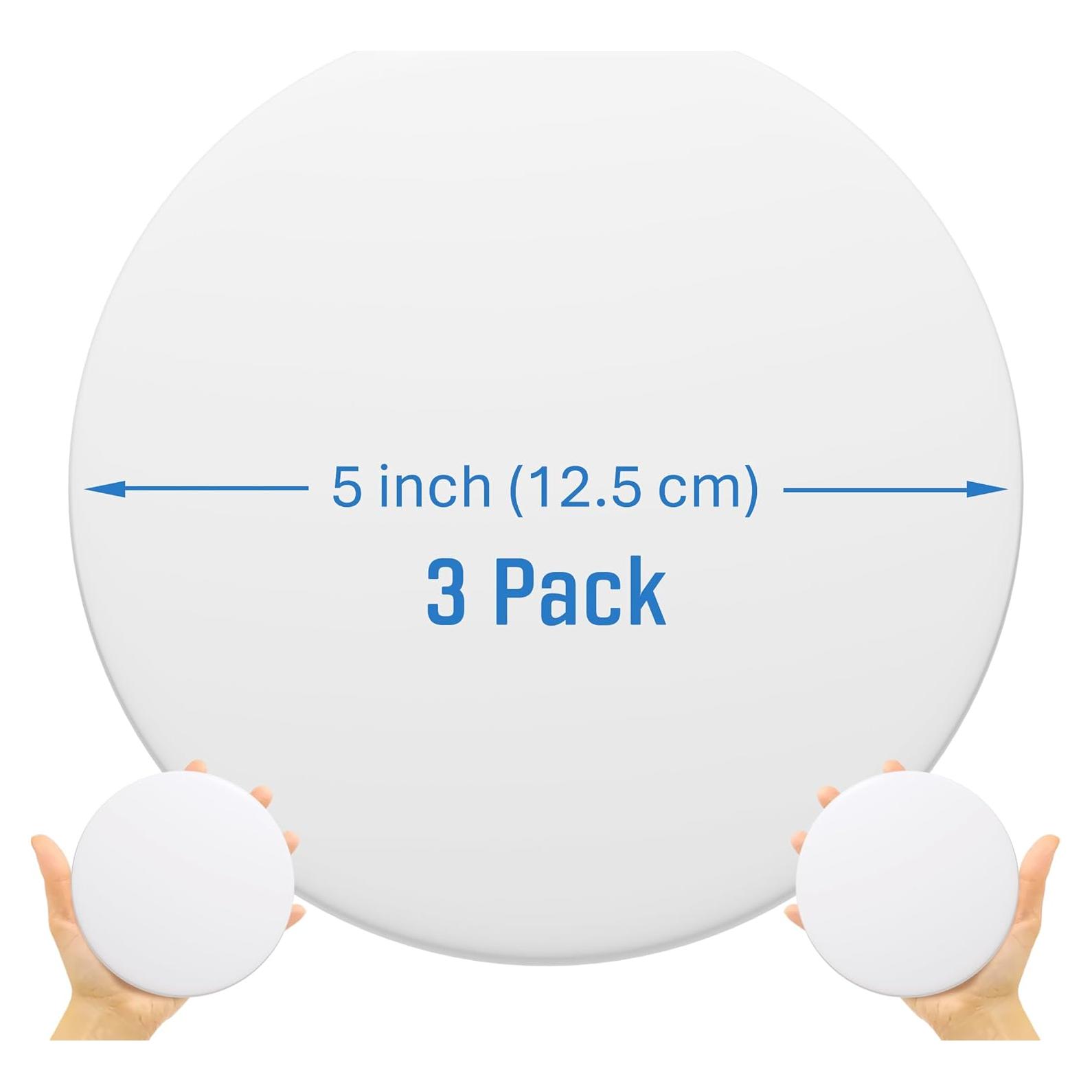 Juego de 3 Topes de Puerta Goma Blanca Tope Más Fuerte 12,7 cm