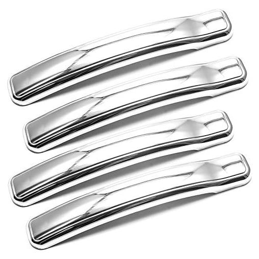 Cubiertas de Manijas de Puerta Erushautoparts Plata ABS