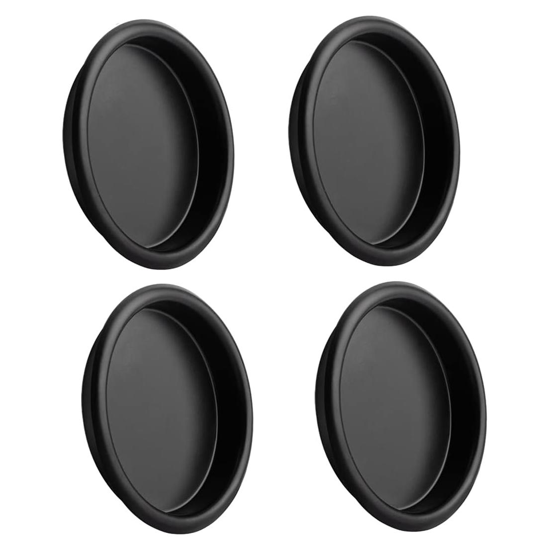 HOMOTEK Tiradores para Puertas de Closet 4 Unidades Negro Mate