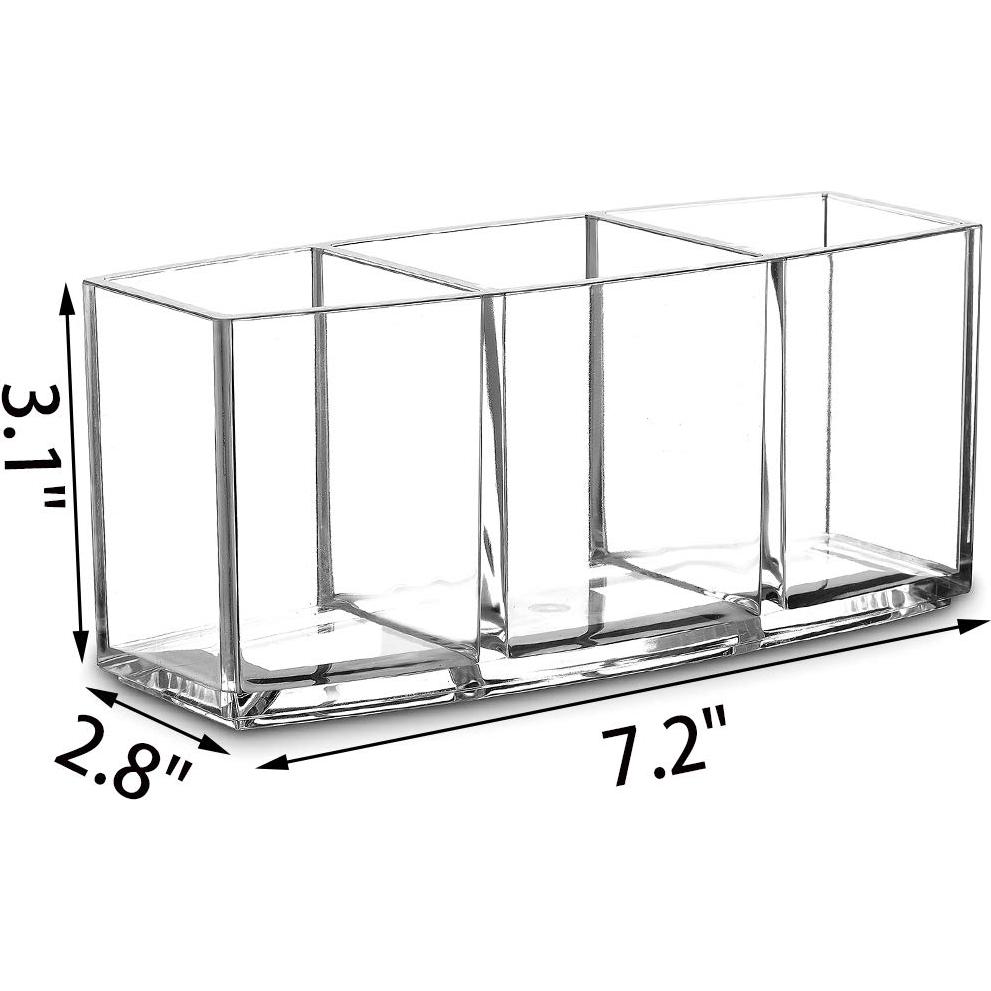 Organizador de Brochas de Maquillaje Acrílico Watpot 18.2x6.9x7.9 cm