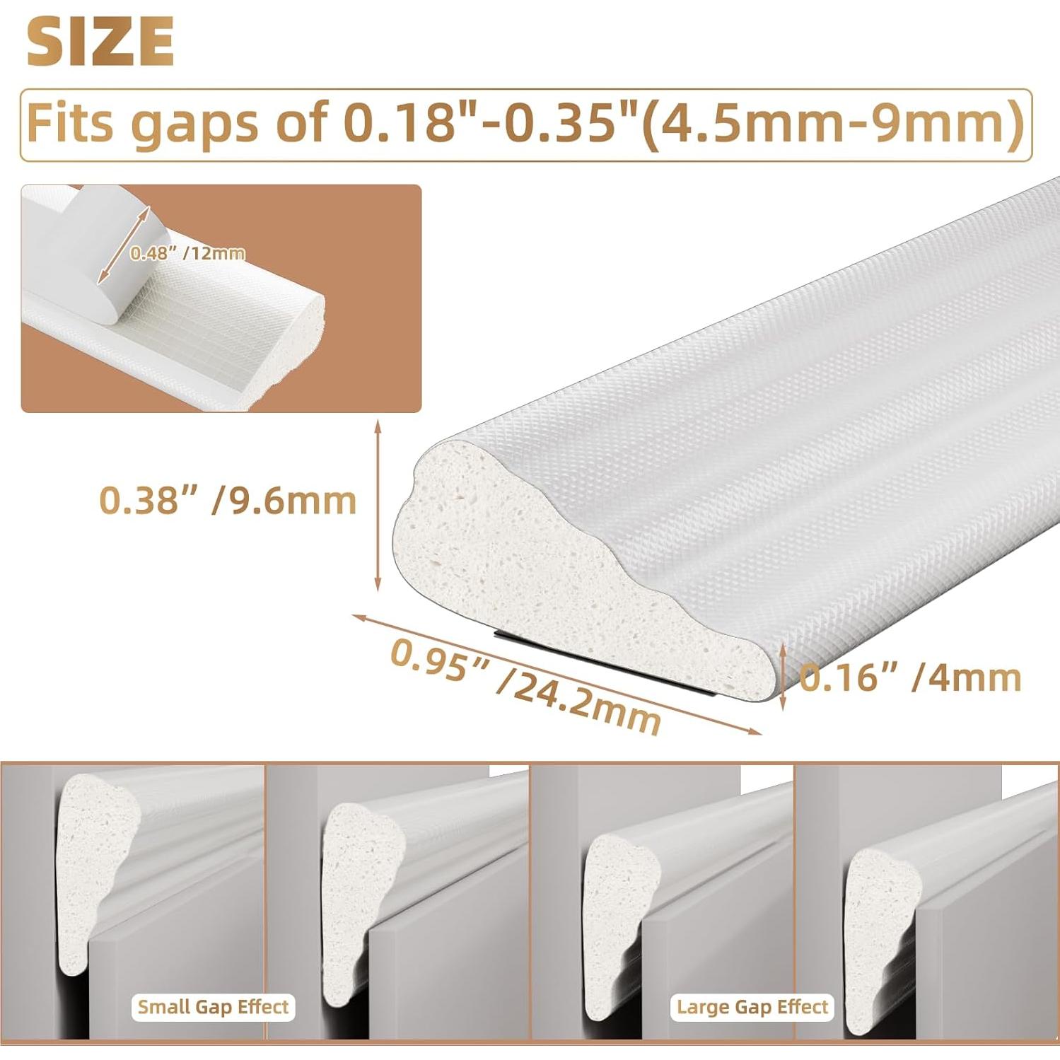 Tira de Sellado de Ventana KNEELISA 299.72 cm Blanco Aislante