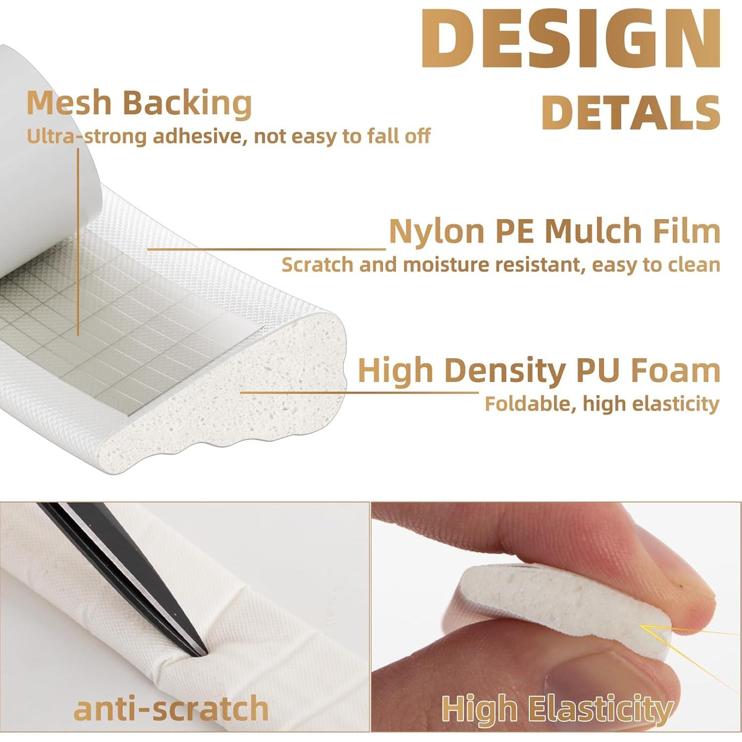 Tira de Sellado de Ventana KNEELISA 299.72 cm Blanco Aislante