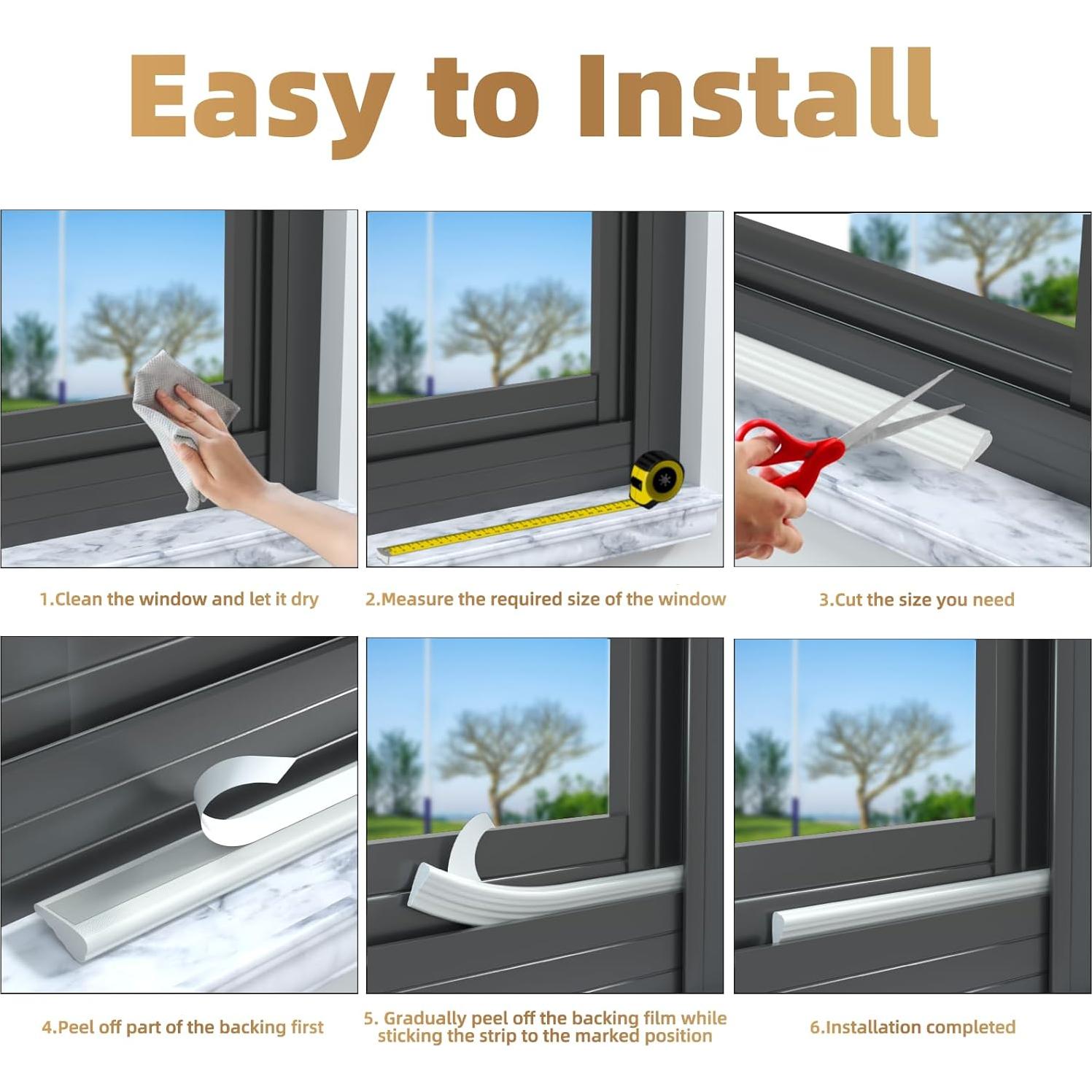 Tira de Sellado de Ventana KNEELISA 299.72 cm Blanco Aislante