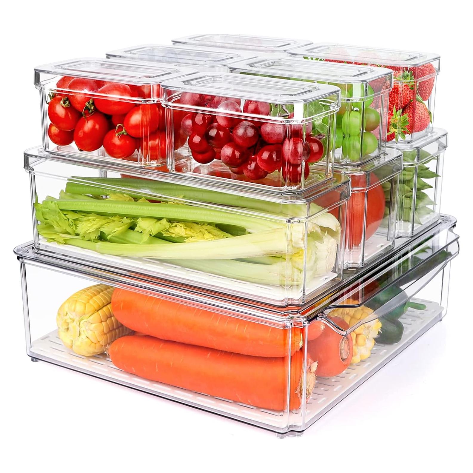 Paquete de 10 Organizadores de Alimentos YKIOKE Apilables