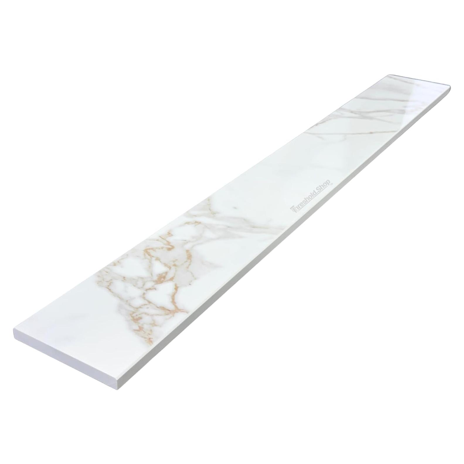 Umbral de Ducha Mármol Ingenierizado Calacatta Gold 121x12 cm